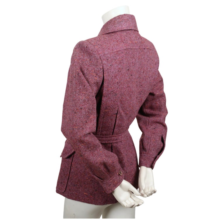 1970s Mens Yves Saint Laurent Chunky Tweed Jacket