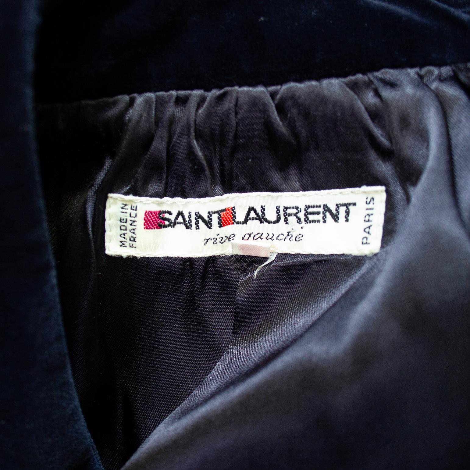 Giacca Smock in velluto a blocchi di colore di Yves Saint Laurent degli anni '70 in vendita 1