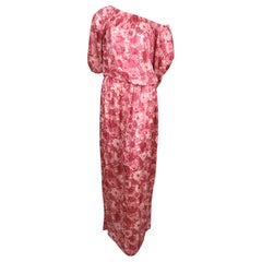 1970
s YVES SAINT LAURENT floral printed silk jersey dress 1970
s YVES SAINT LAURENT floral printed silk jersey dress