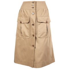 safari skirt long 1970
s YVES SAINT LAURENT khaki safari skirt