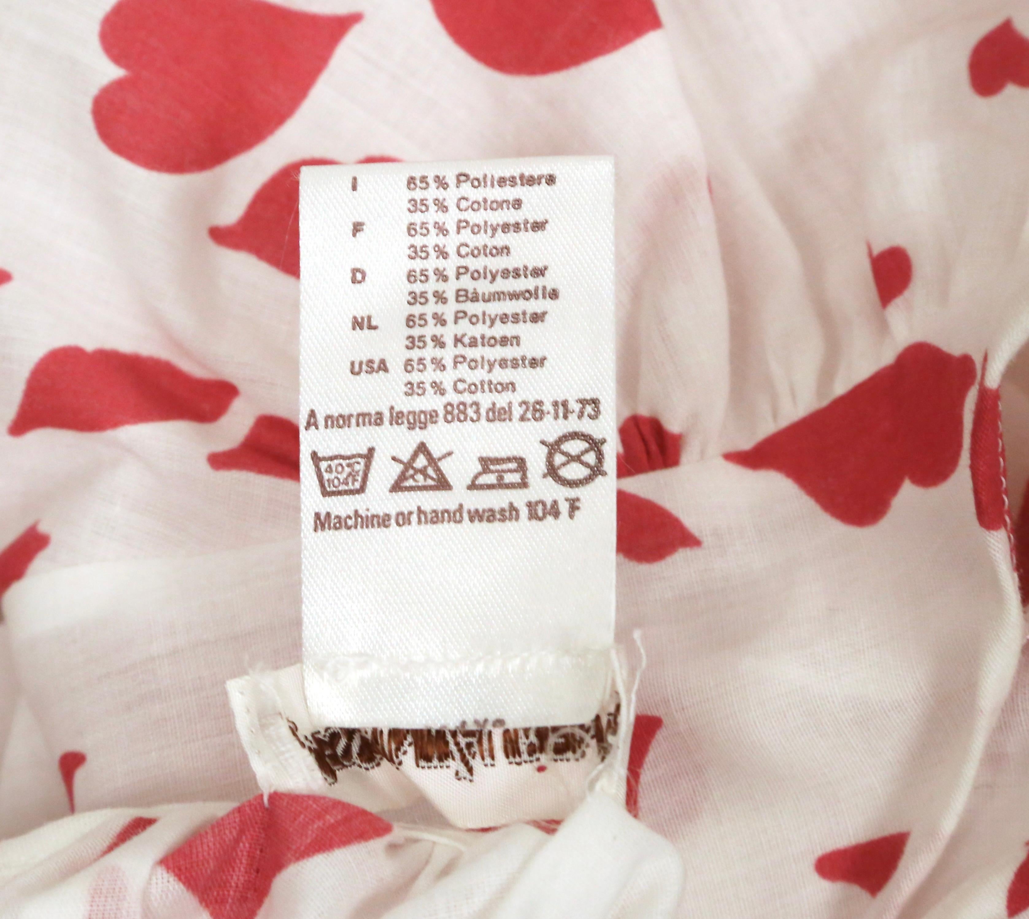 1970's YVES SAINT LAURENT lip and heart print lounge dress 5