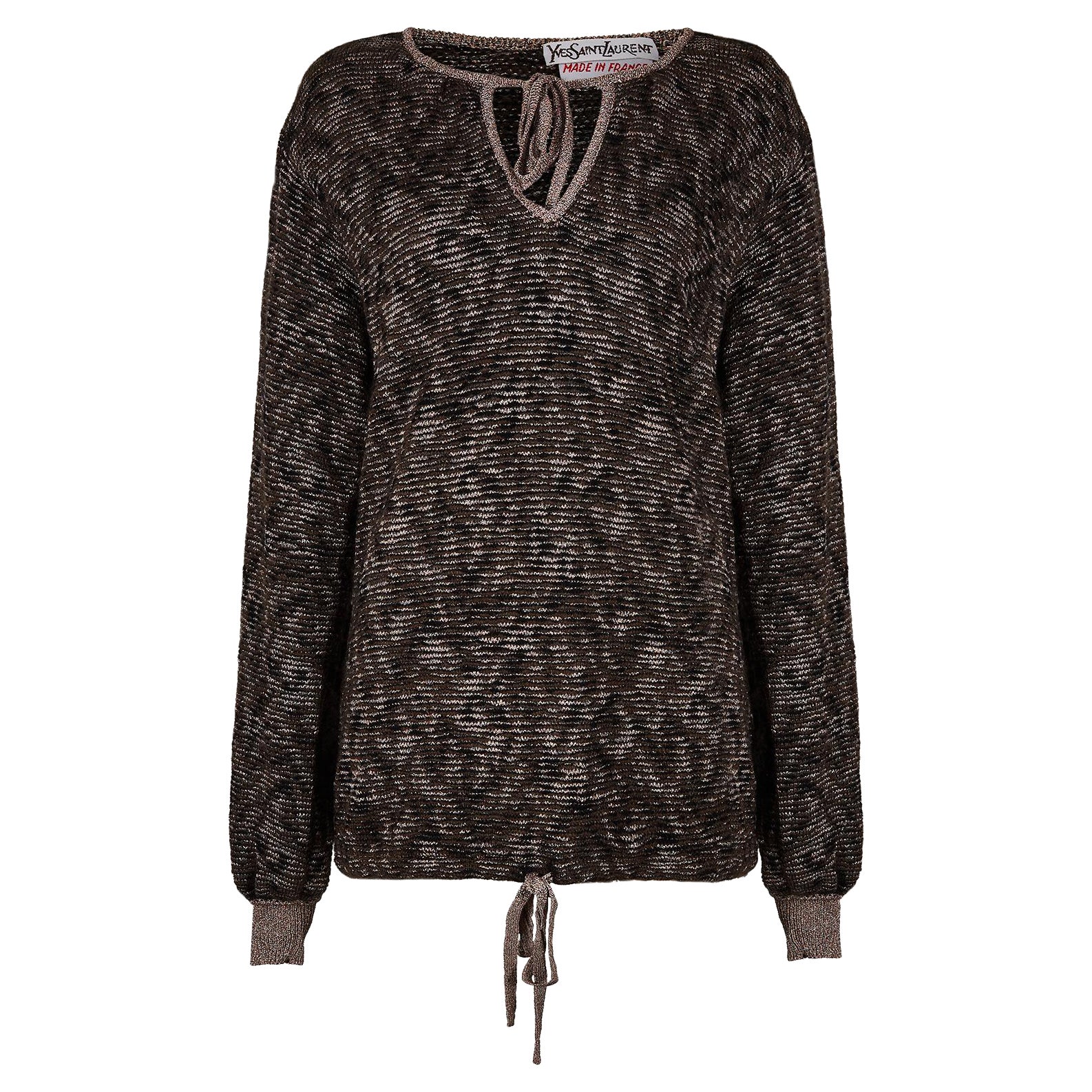 1970s Yves Saint Laurent Metallic Knitted Jumper