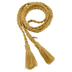 1970s Yves Saint Laurent Raffia Braided Belt