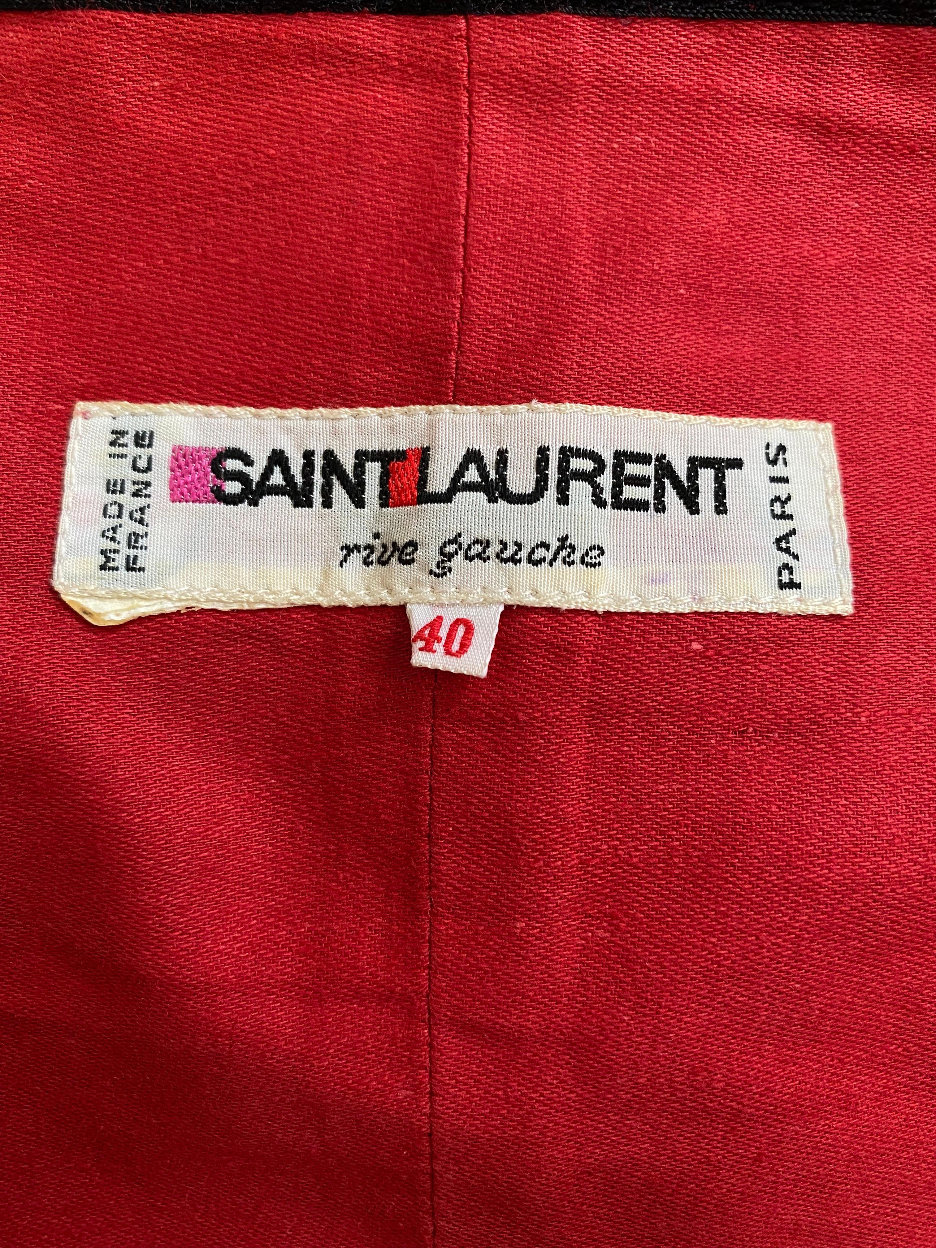 1970s Yves Saint Laurent Red Faille Corset Top 1