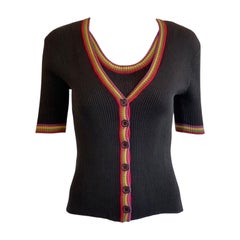 1970s Yves Saint Laurent Ribbed Twin Set