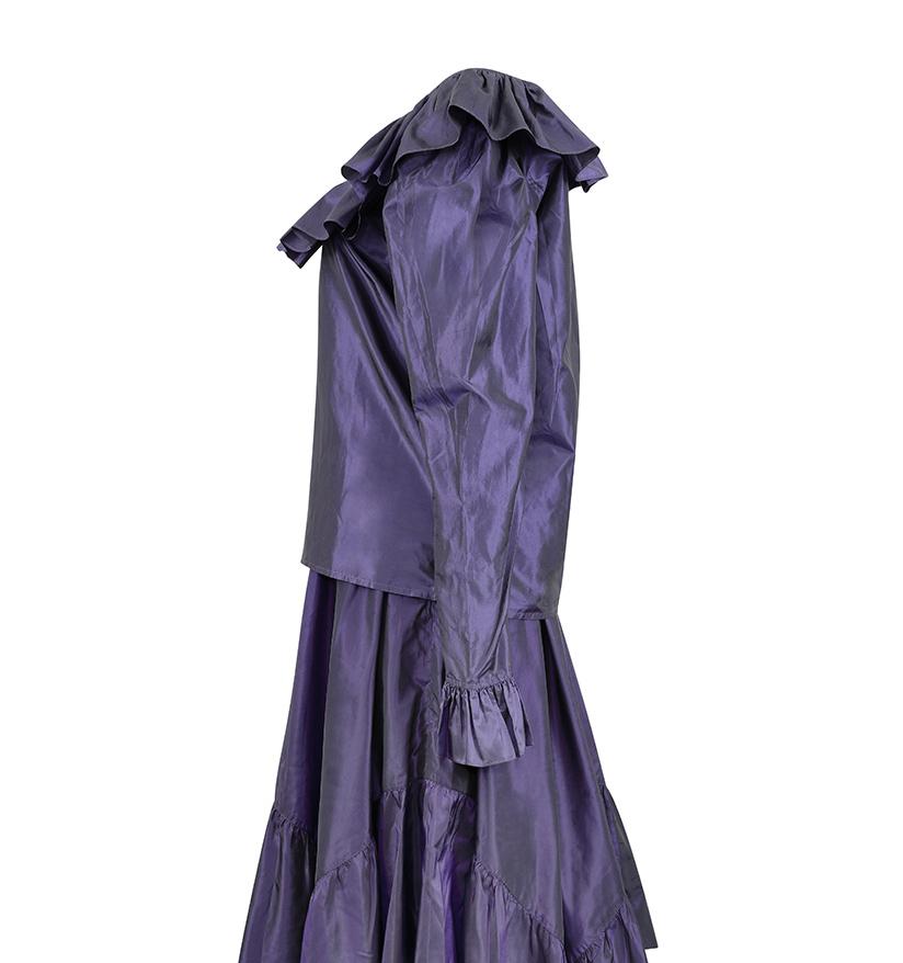 purple taffeta skirt