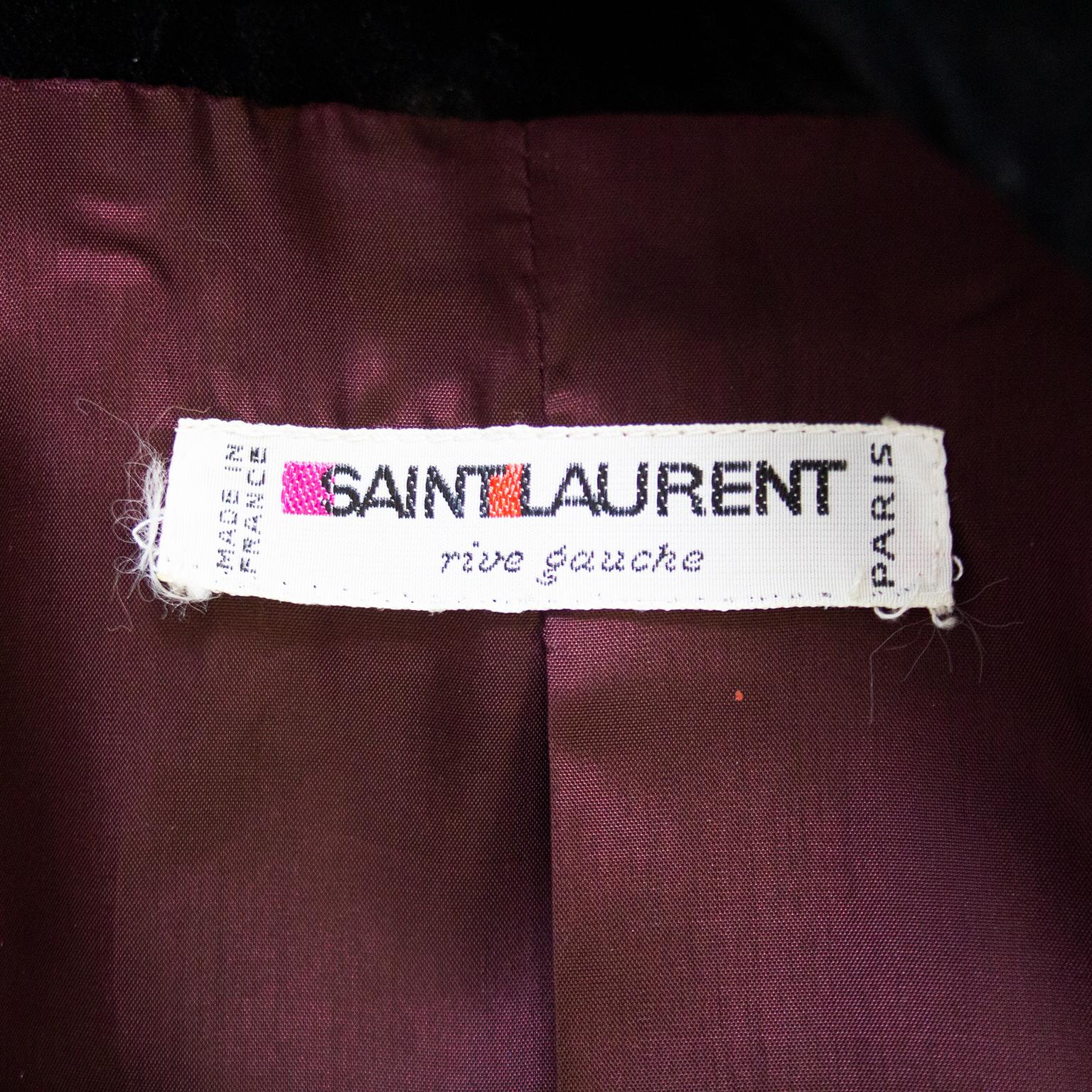 Women's 1970s Yves Saint Laurent Rive Gauche Bordeaux Red Wool Tuxedo Jacket  For Sale