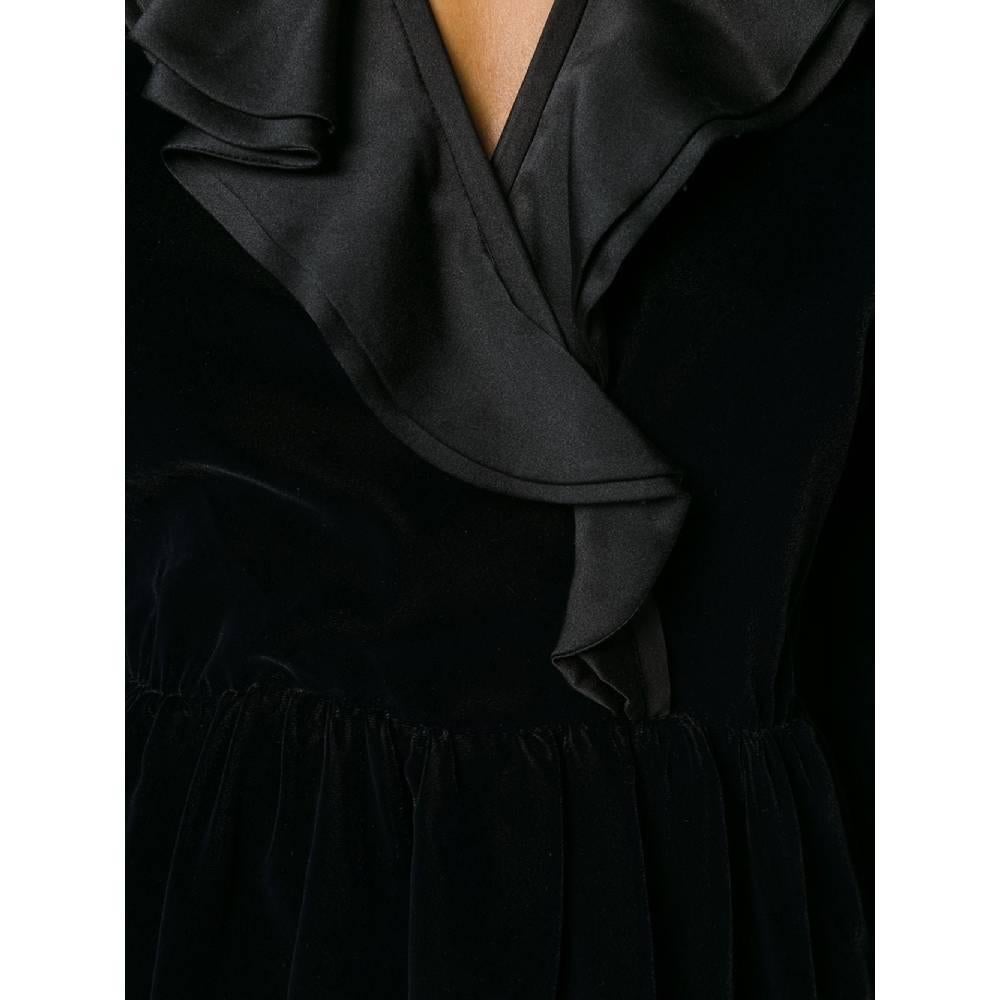 1970s Yves Saint Laurent Ruffle Dress In Excellent Condition In Lugo (RA), IT