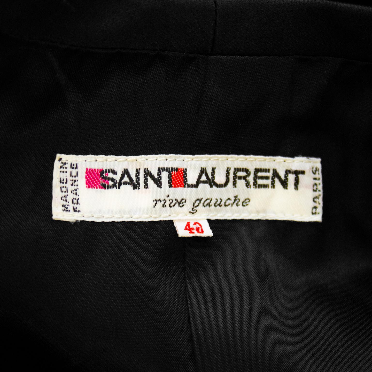 1970s Yves Saint Laurent/YSL Black Velvet Jacket  2