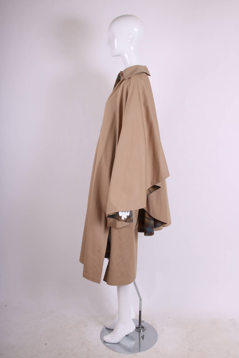 khaki cape coat