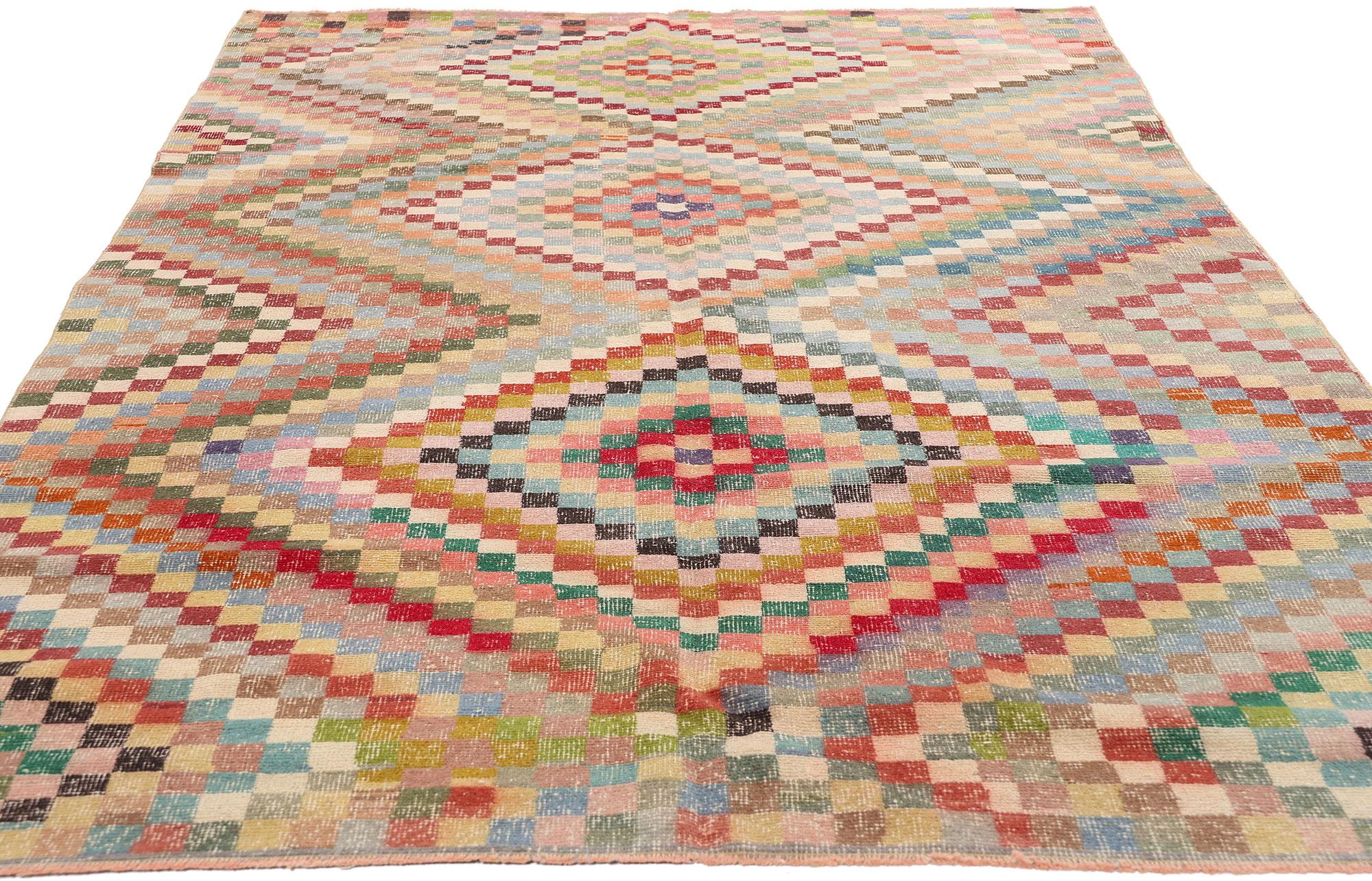 1970's Zeki Muren Türkischer Sivas Teppich mit Modernität (Moderne der Mitte des Jahrhunderts) im Angebot