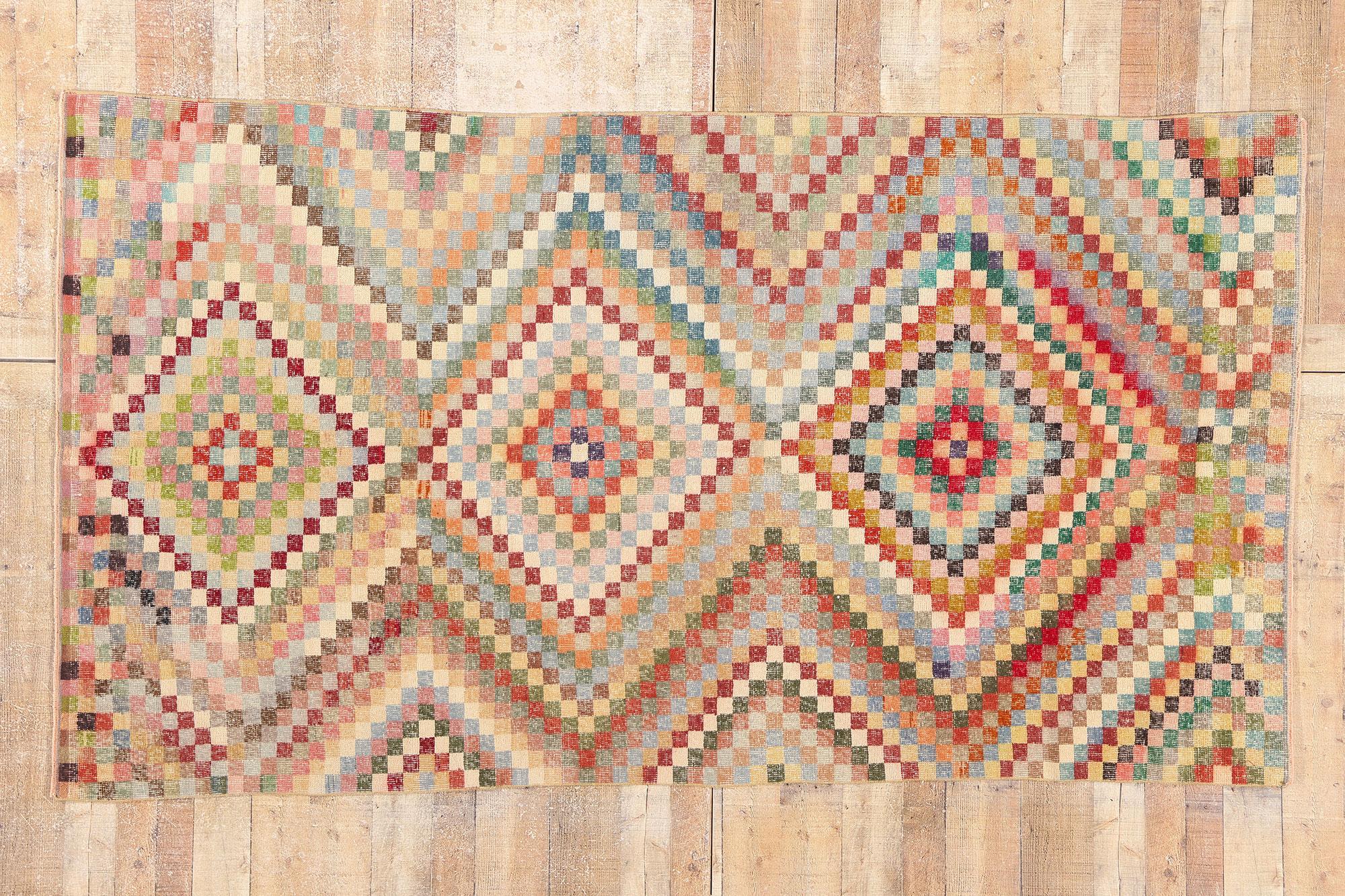 1970's Zeki Muren Türkischer Sivas Teppich mit Modernität im Angebot 2