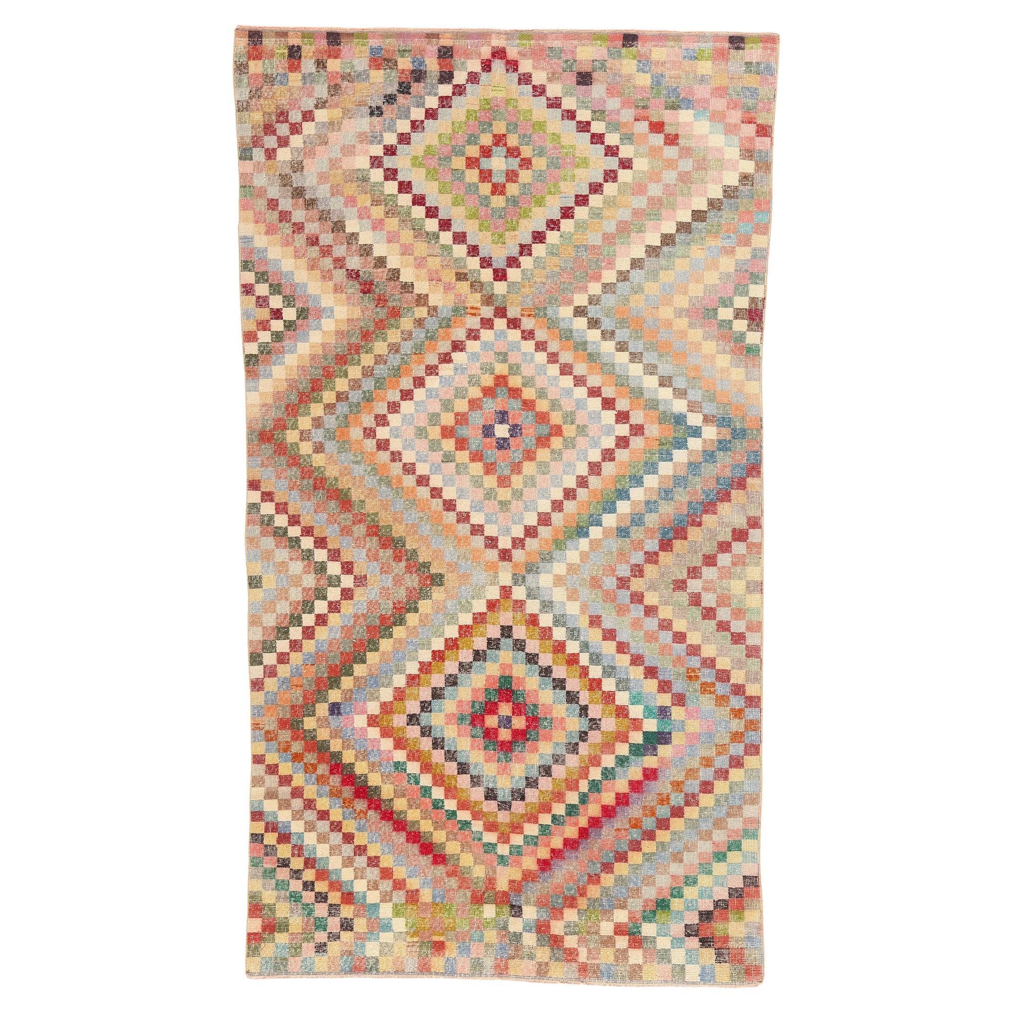 1970's Zeki Muren Turkish Sivas Carpet with Modern Style