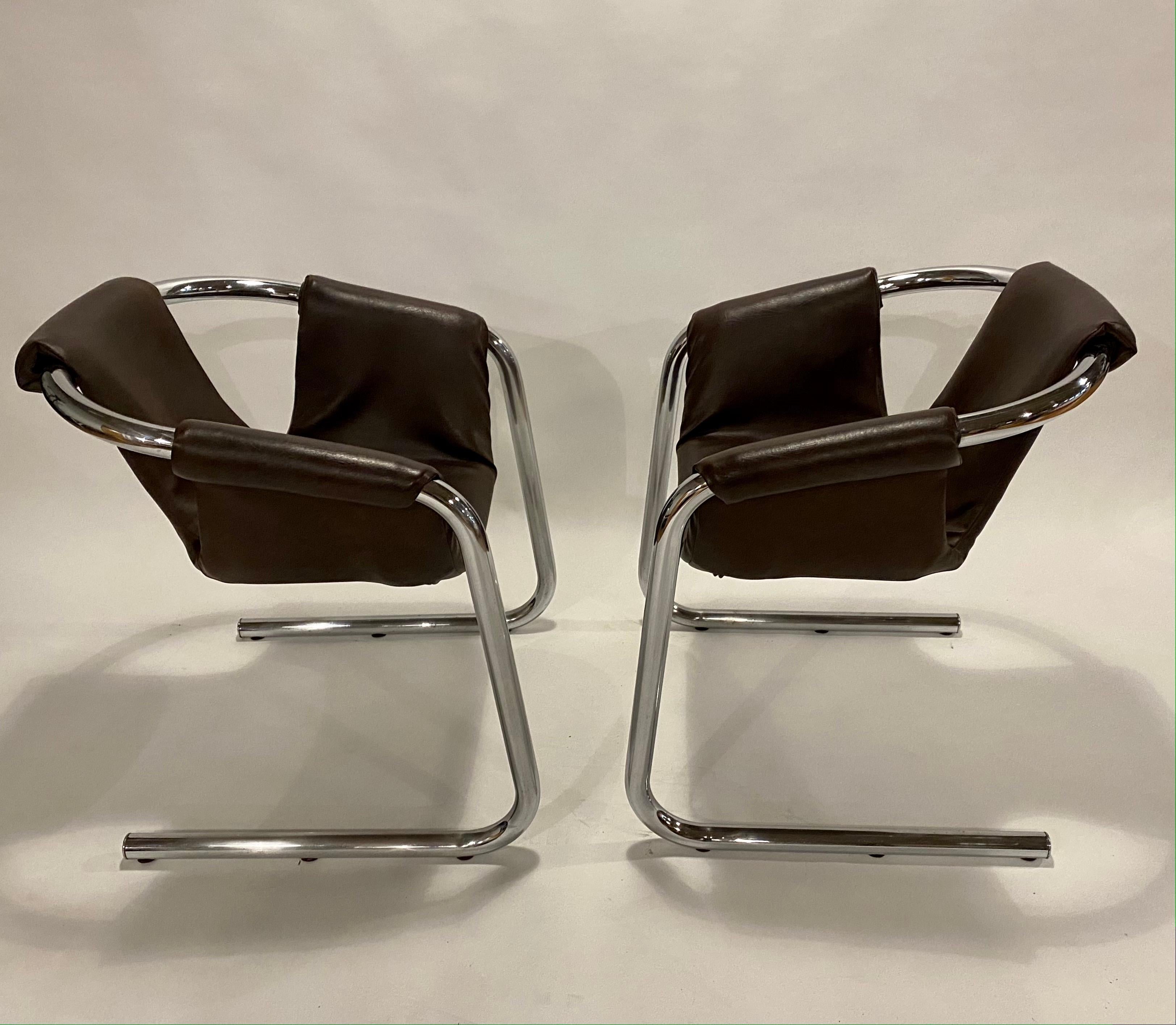 Mid-Century Modern 1970s Zermatt Sling Chairs for Vecta, Italy