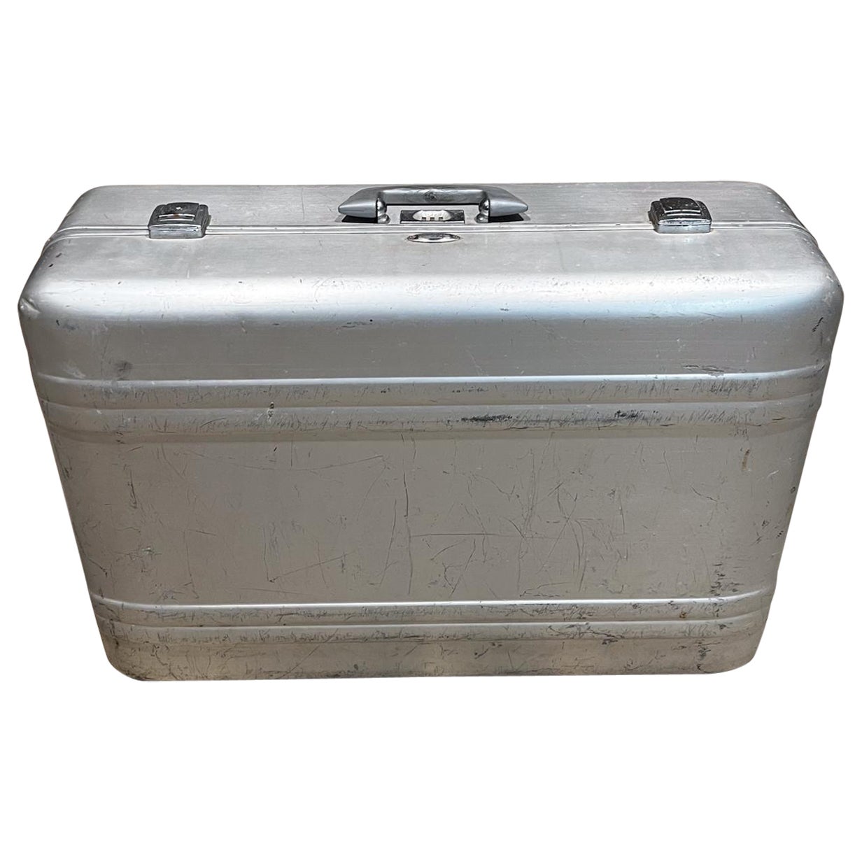 1970 Zero Halliburton Valigia rigida in alluminio Vintage Modern Luggage