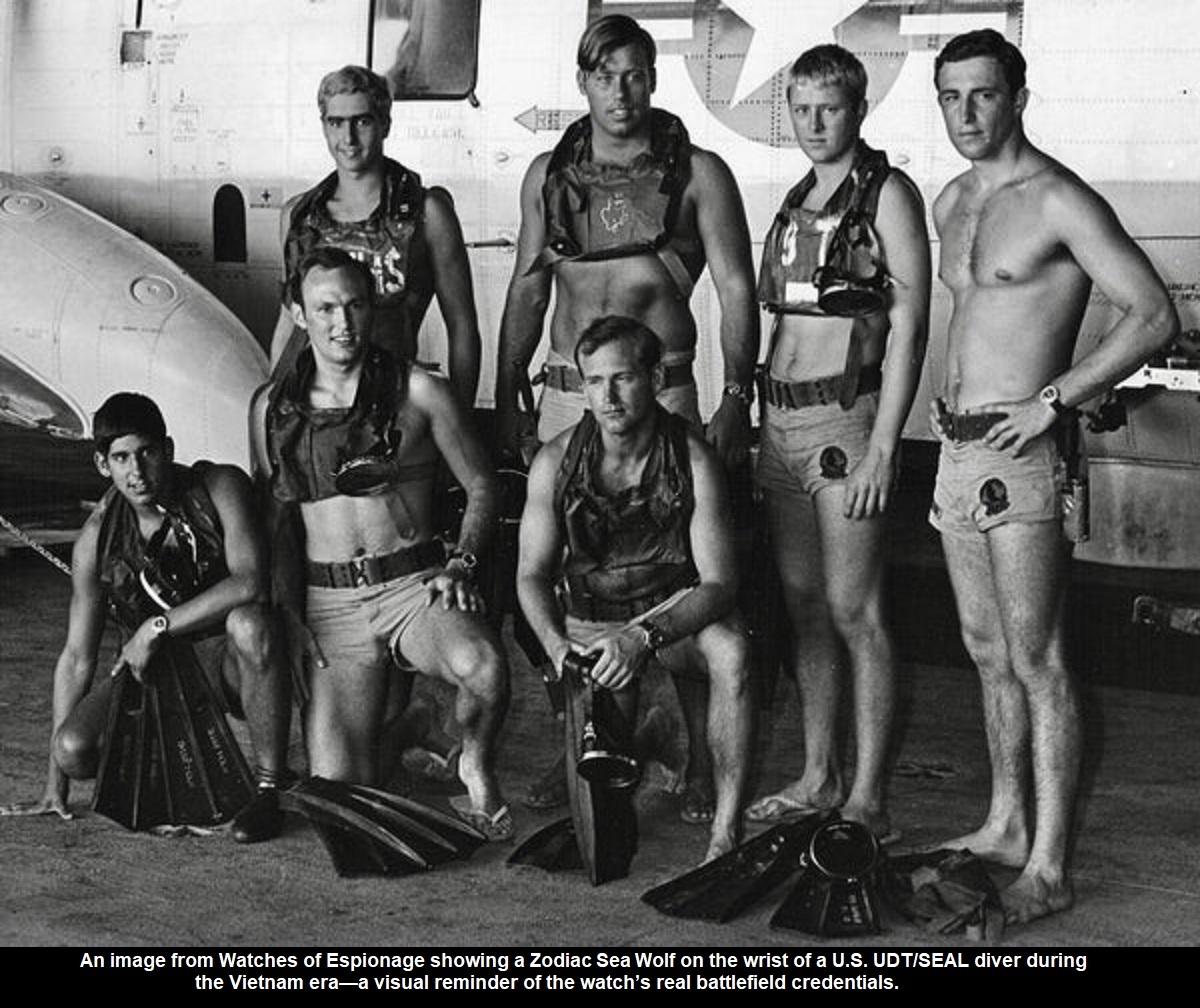 Montre de plongée Zodiac Sea Wolf Vintage Vietnam Era 1970 - Acier inoxydable en vente 6