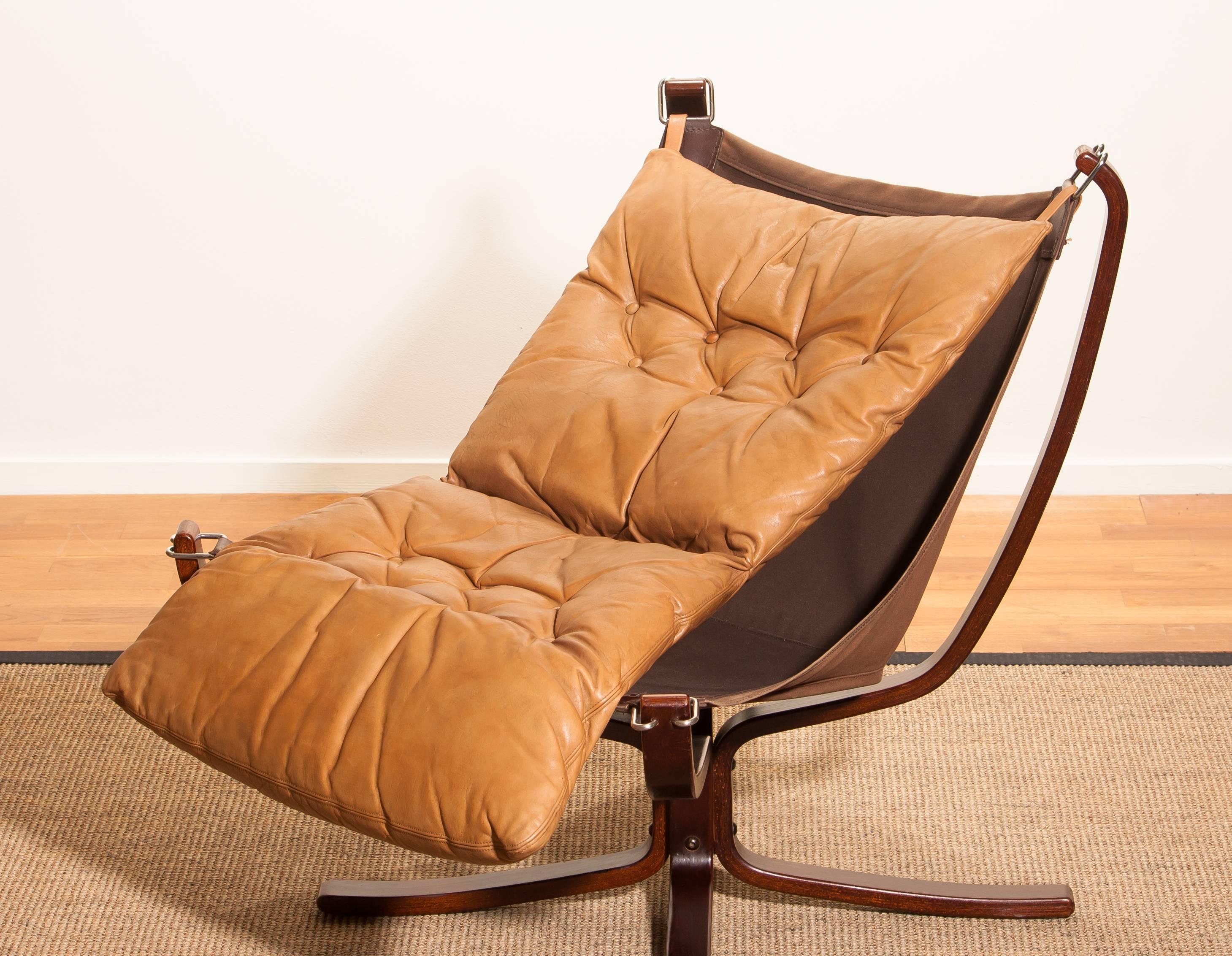 1970s, Camel Leather Lounge, Armchair by Sigurd Ressell 5
