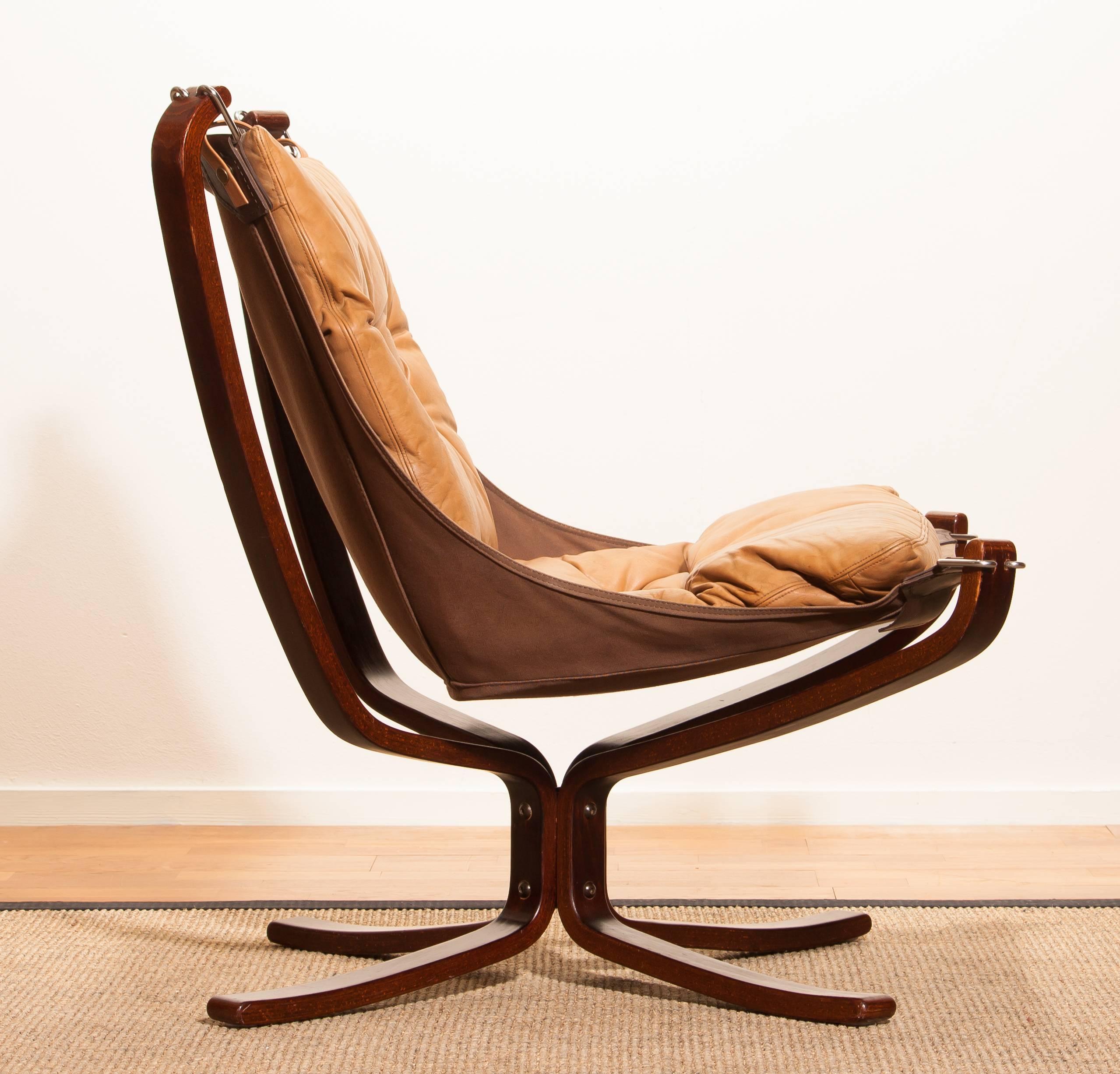 1970s, Camel Leather Lounge, Armchair by Sigurd Ressell In Excellent Condition In Silvolde, Gelderland