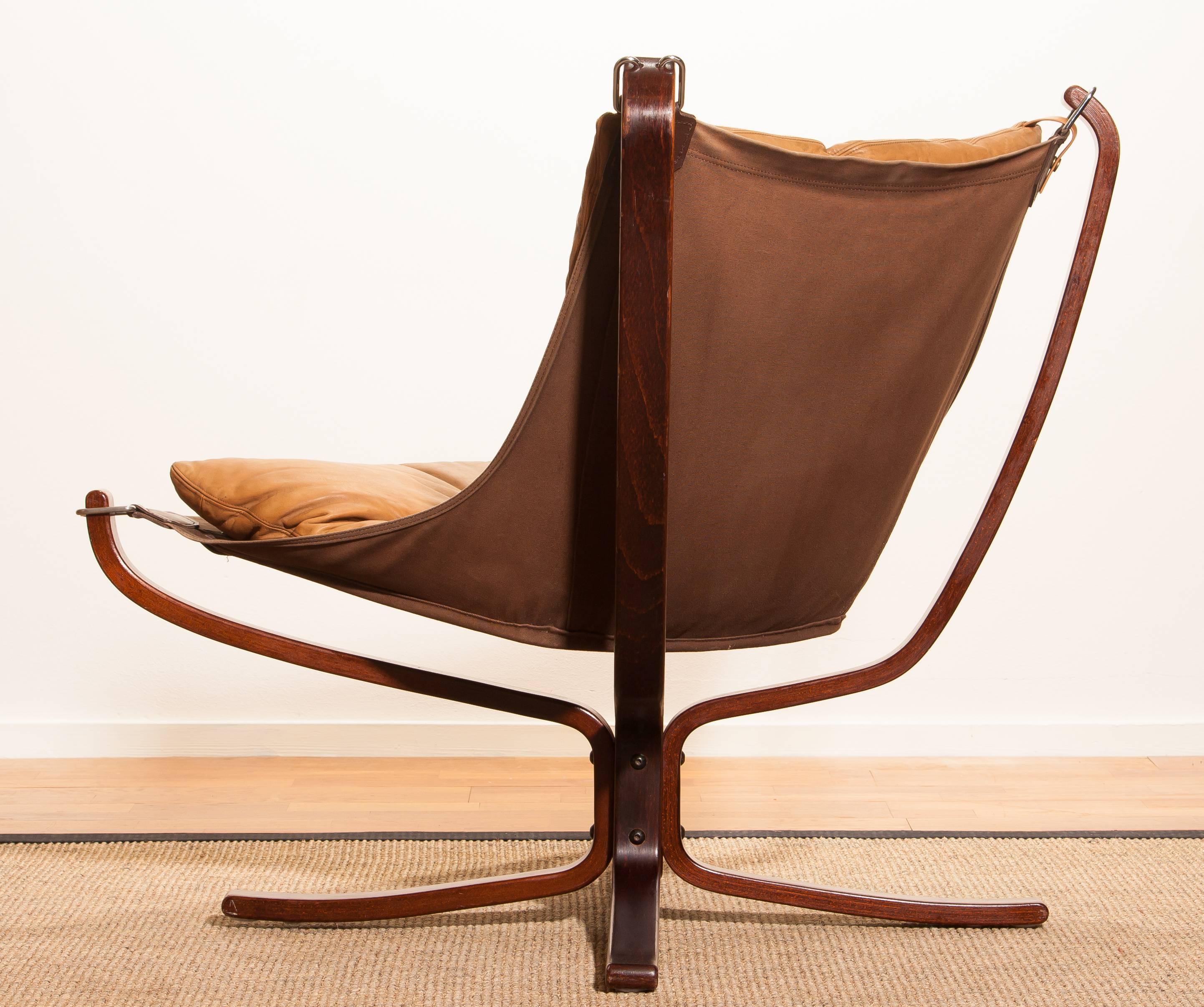 1970s, Camel Leather Lounge, Armchair by Sigurd Ressell 1