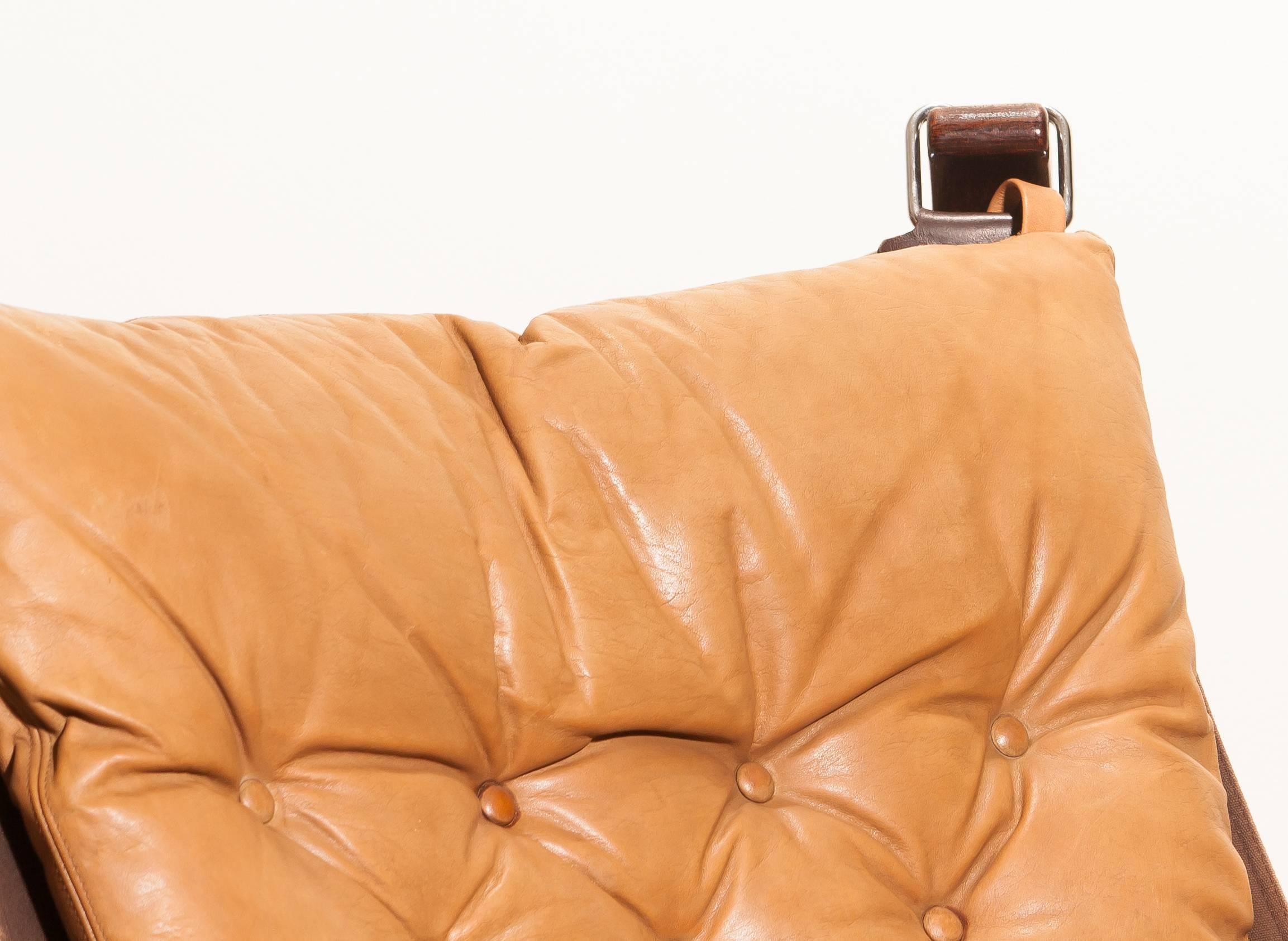 1970s, Camel Leather Lounge, Armchair by Sigurd Ressell 2