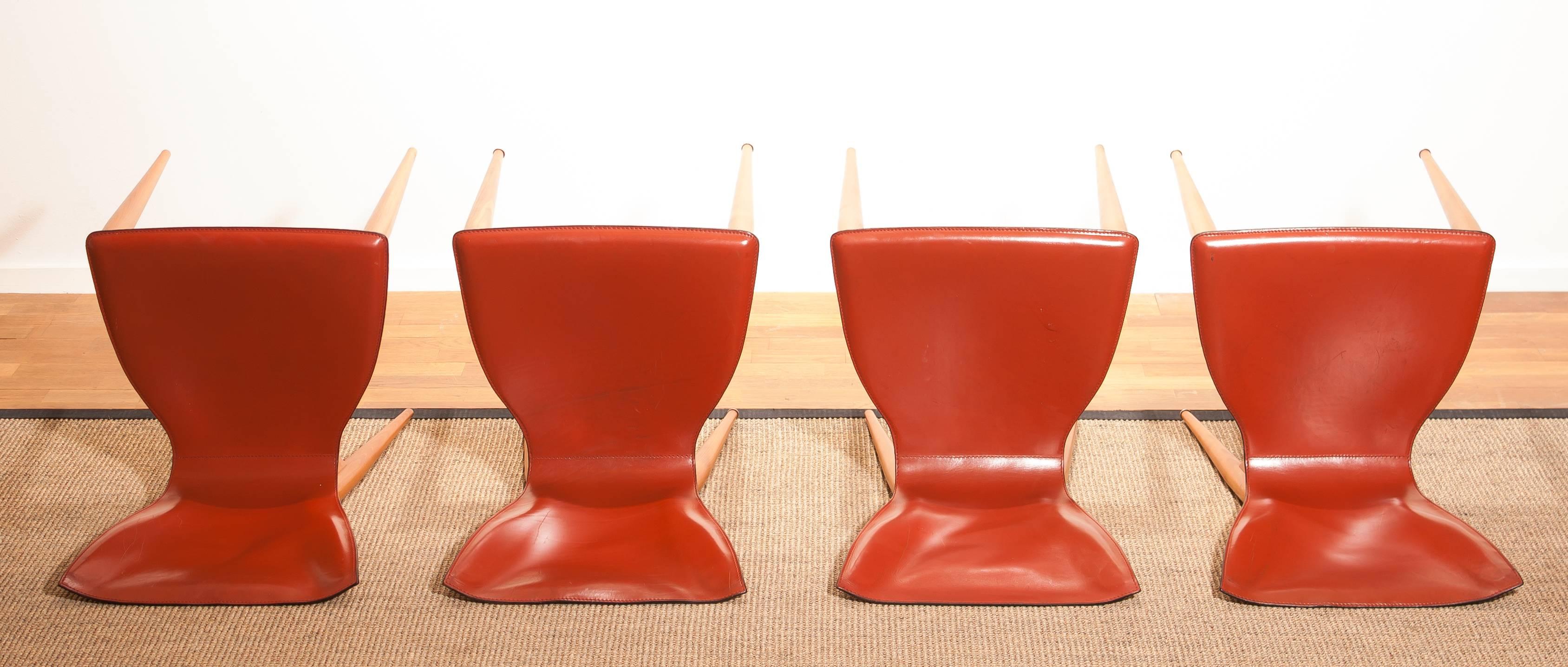 1970s, Set of Four Carlo Bartoli for Matteo Grassi 'Vela' Dining Side Chairs 10