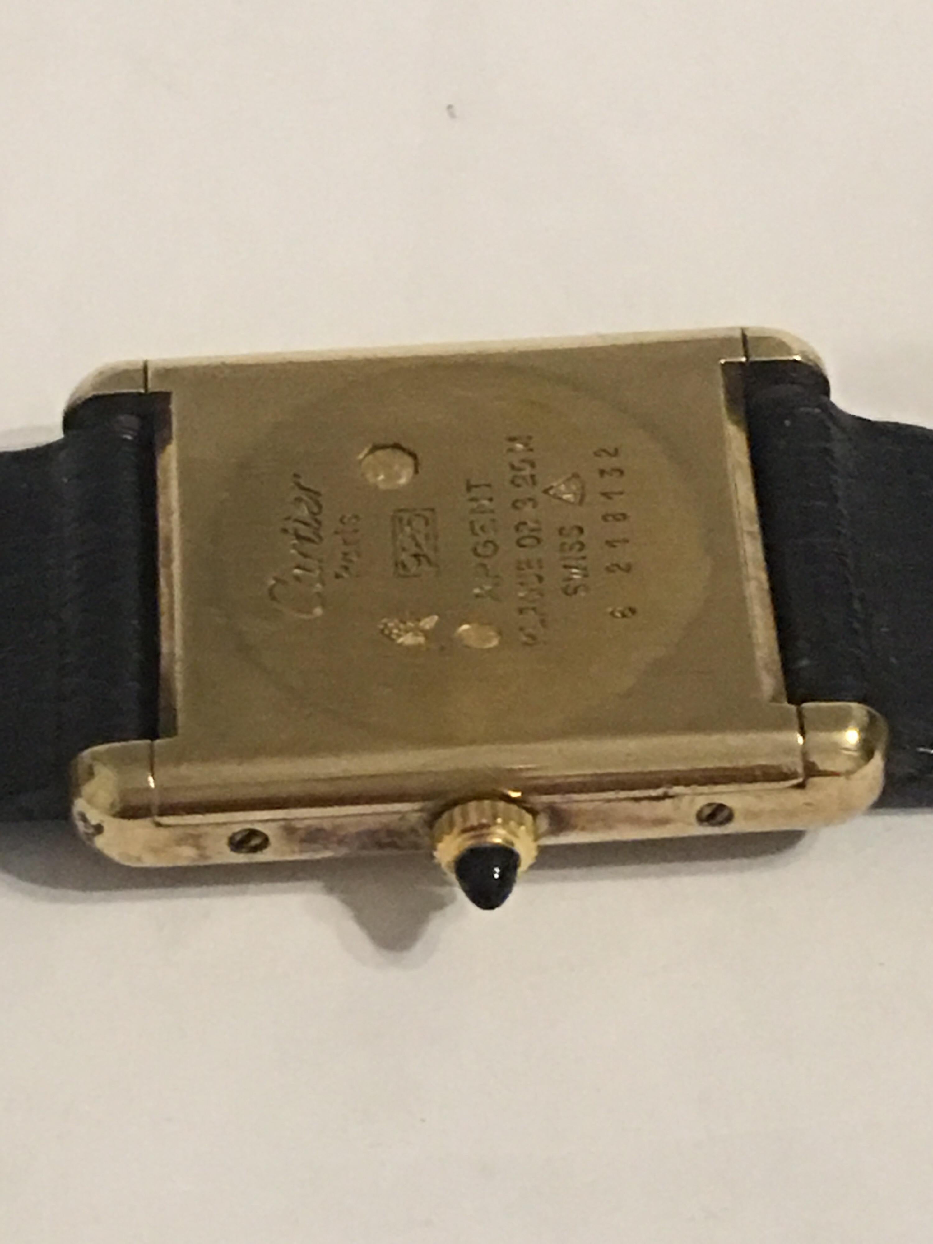 cartier watch paris 925 argent plaque g20m price