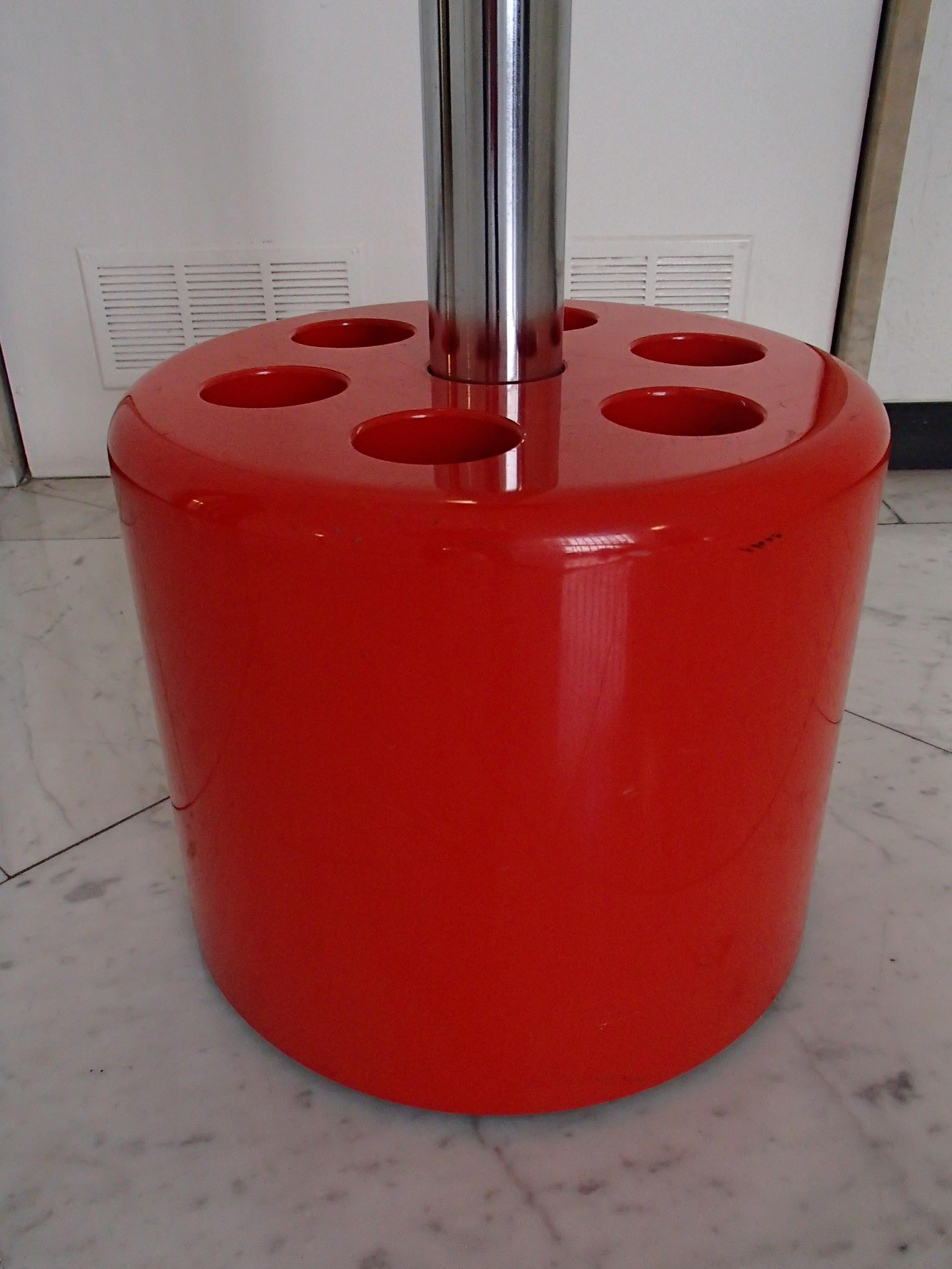 1970 This Red and Chrome Wardrobe by Roberto Lucci & Paolo Orlandini for Velca 2