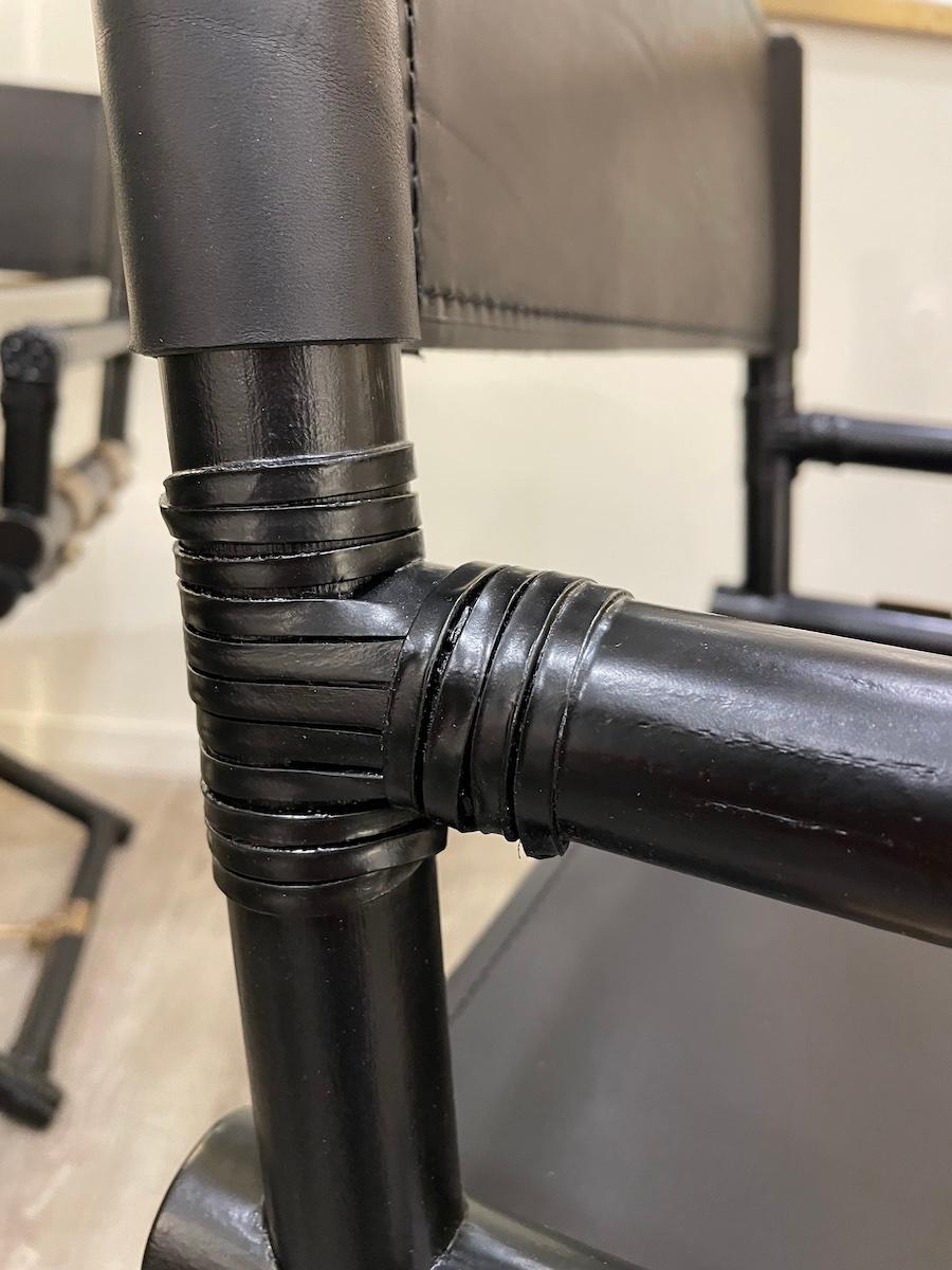 1970Zwei McGuire Direktorenstühle im Angebot 9