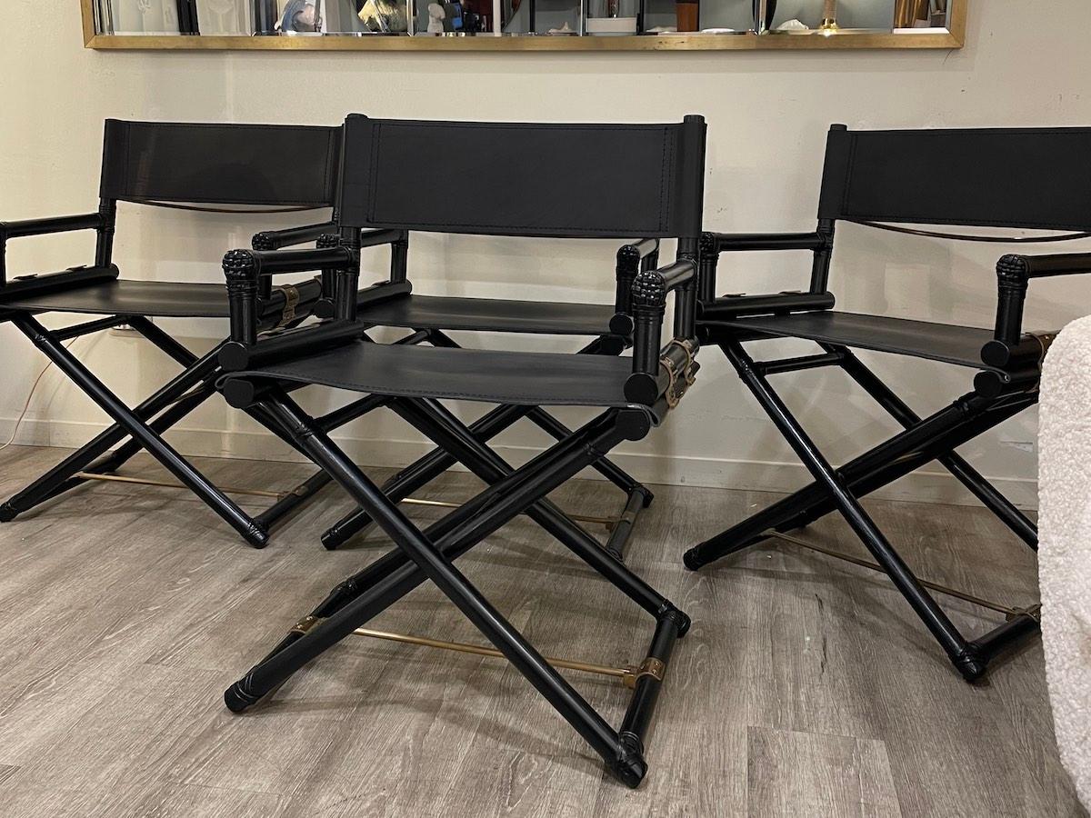 1970Zwei McGuire Direktorenstühle (Ende des 20. Jahrhunderts) im Angebot