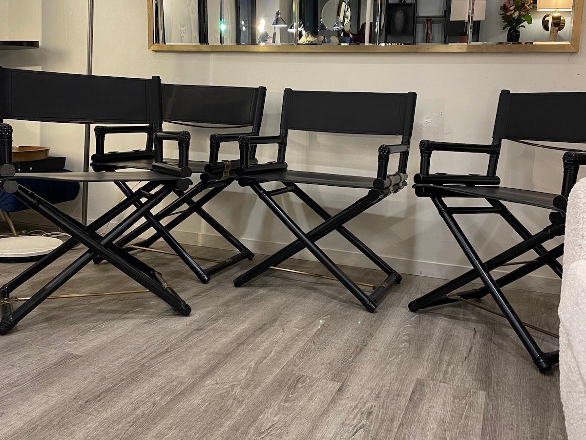 1970Zwei McGuire Direktorenstühle (Leder) im Angebot