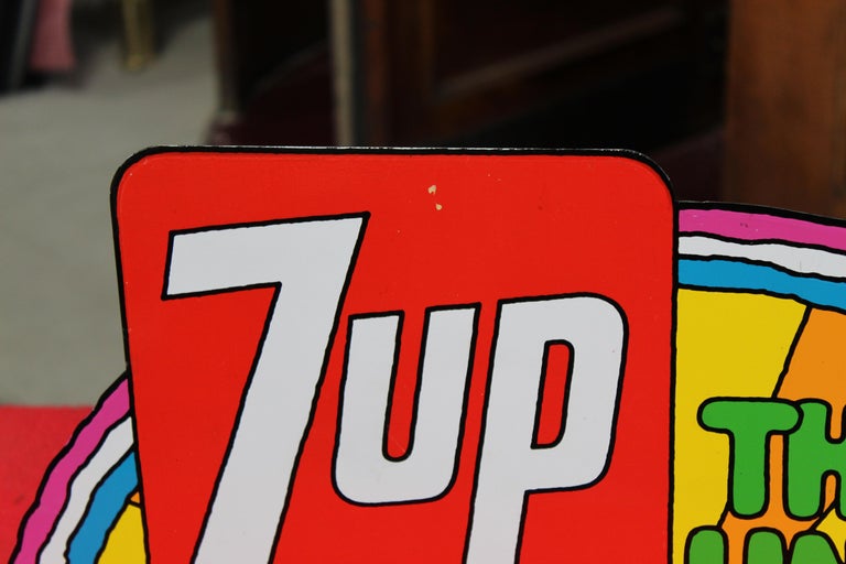 1971 7up Uncola Metal Sign Rainbow at 1stDibs | peter max 7up sign