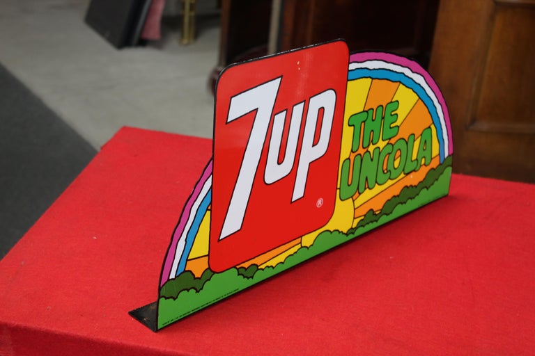 1971 7up Uncola Metal Sign Rainbow at 1stDibs | peter max 7up sign
