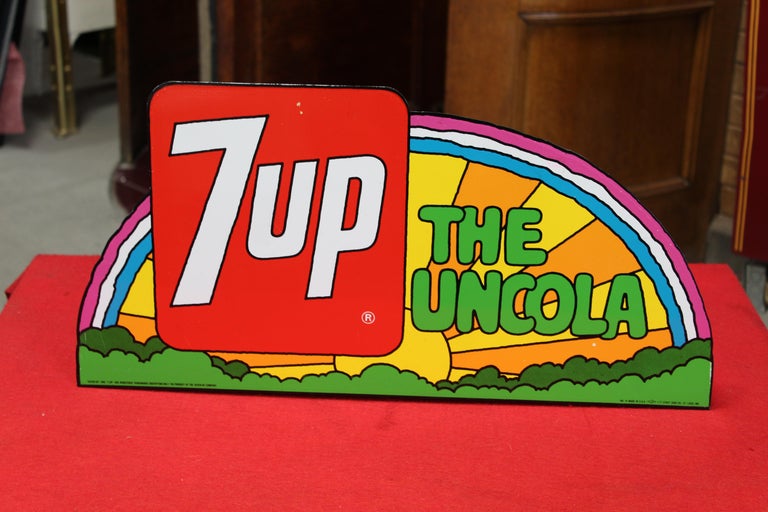 1971 7up Uncola Metal Sign Rainbow at 1stDibs | peter max 7up sign