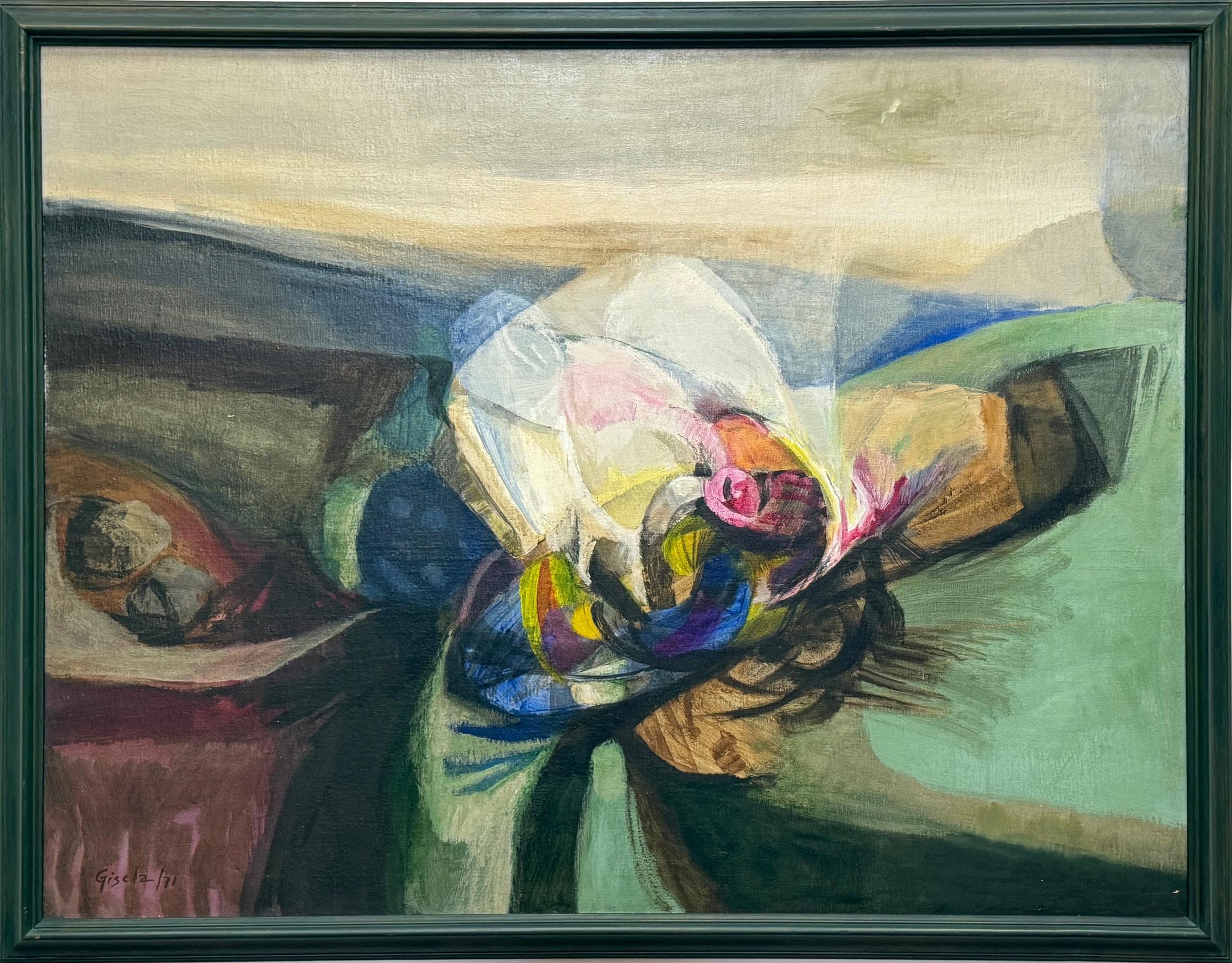 1971 Peinture abstraite de Gisela Ballesteros en vente 2