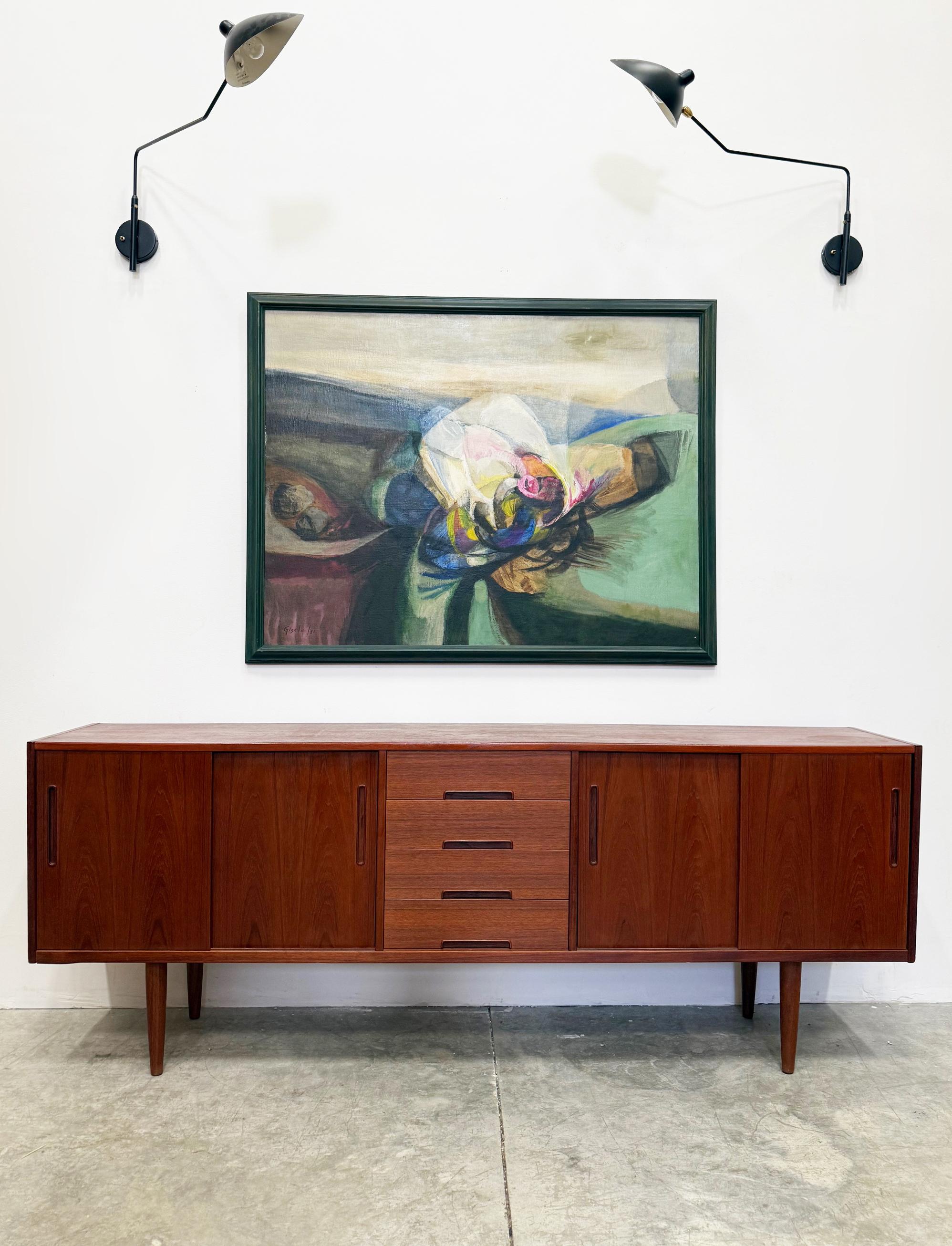 1971 Peinture abstraite de Gisela Ballesteros 

Nous proposons à la vente une grande peinture à l'huile abstraite sur toile de Gisela Ballesteros datant de 1971. La composition de l'artiste est délicate et semble être créée en couches éthérées. 