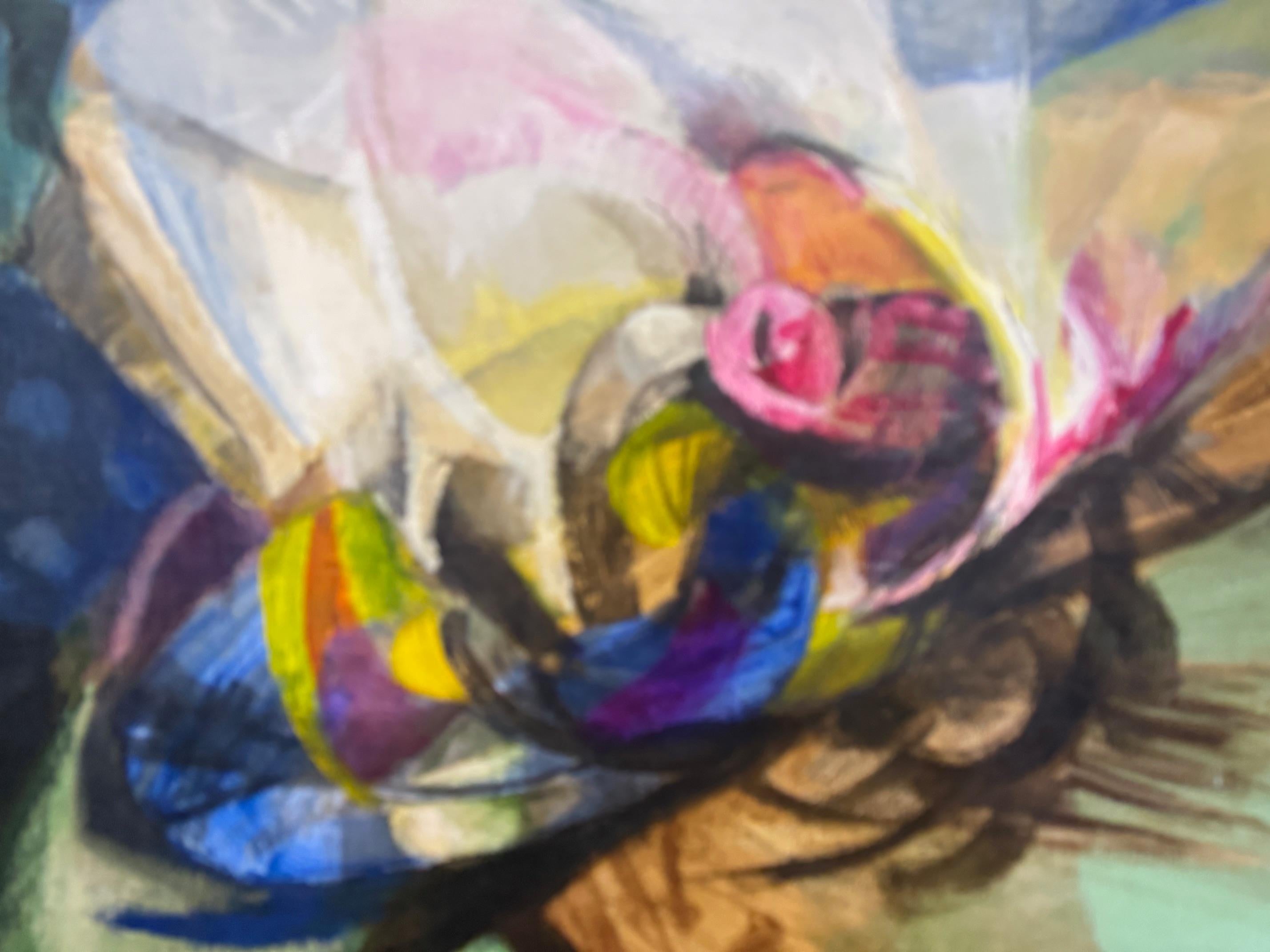 Colombien 1971 Peinture abstraite de Gisela Ballesteros en vente