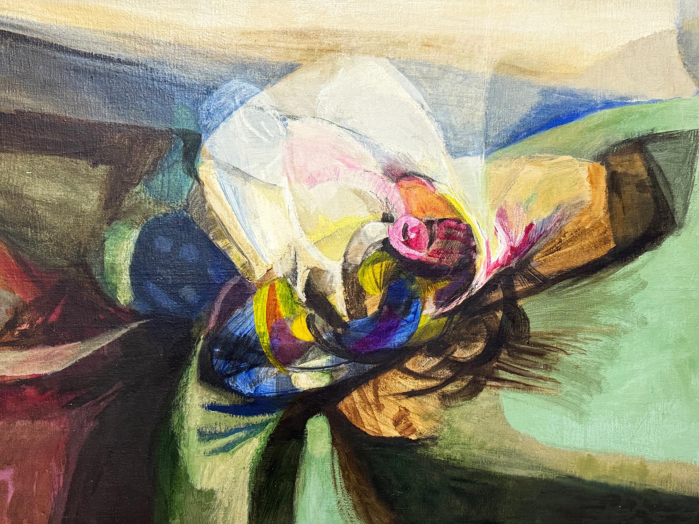 Peint à la main 1971 Peinture abstraite de Gisela Ballesteros en vente