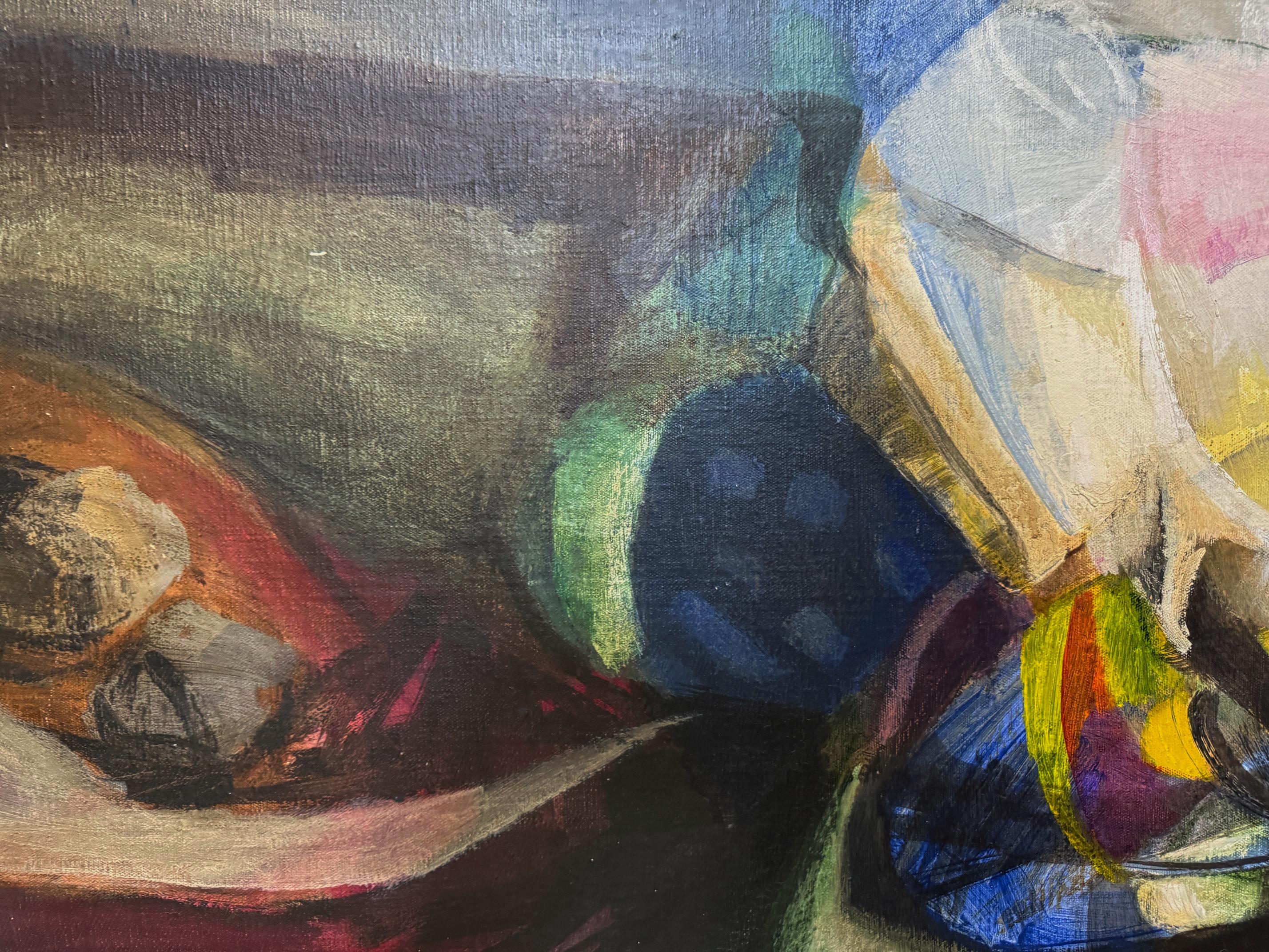 Toile 1971 Peinture abstraite de Gisela Ballesteros en vente