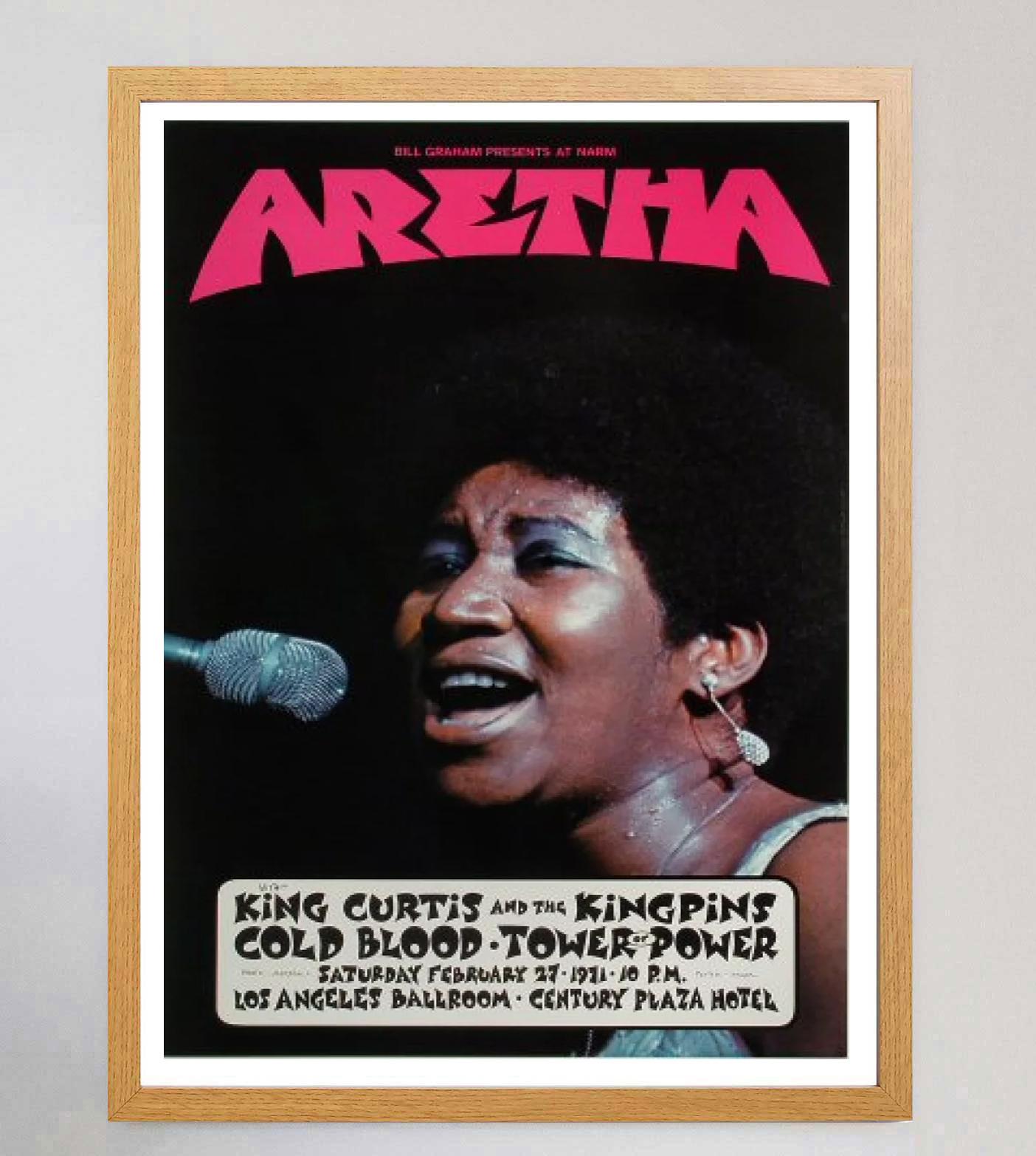 Americano 1971 Aretha Franklin - Sala da ballo di Los Angeles Poster originale d'epoca in vendita
