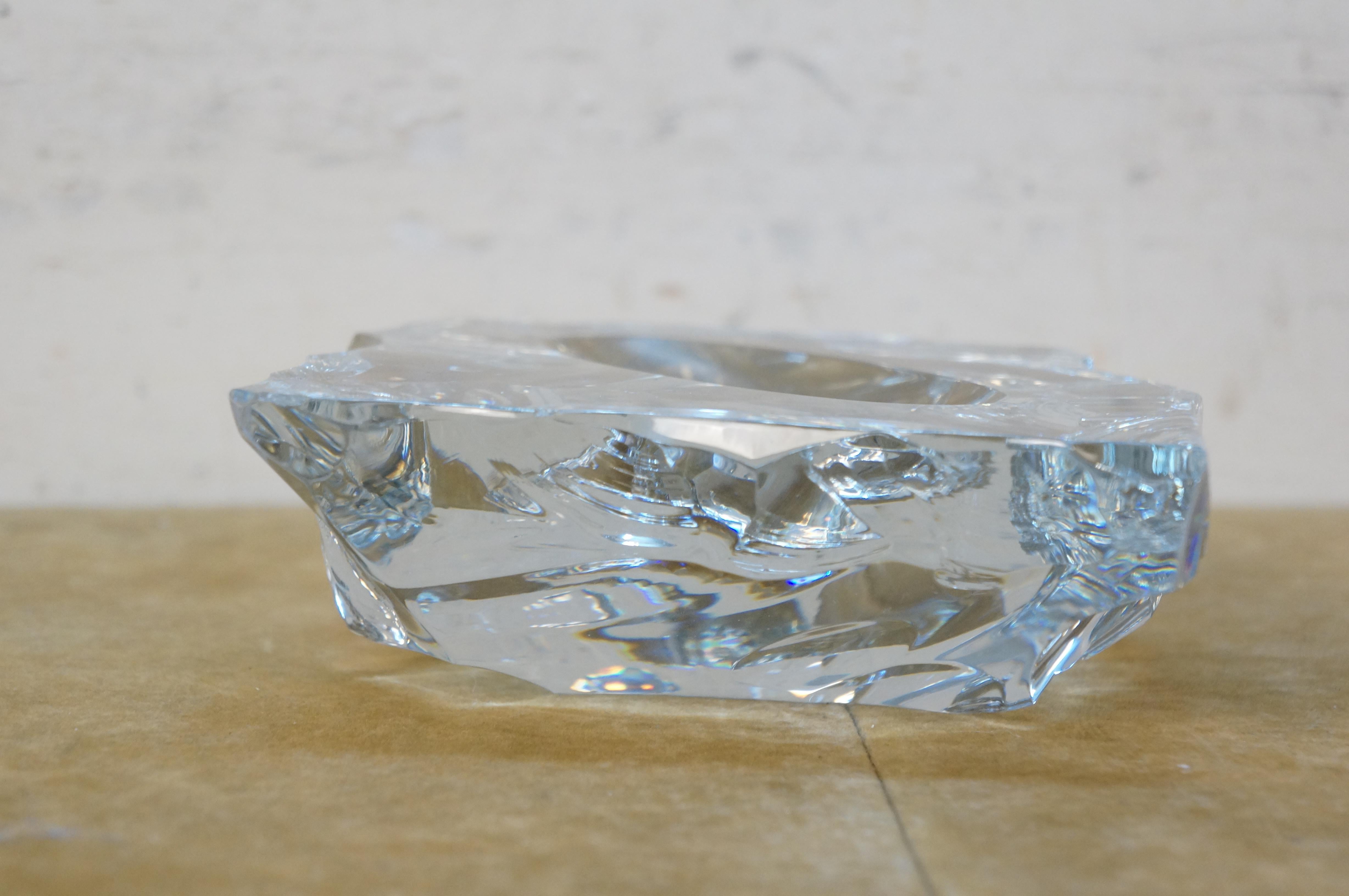 Cristal 1971 Baccarat Crystal Brutalist Piece Unique Ashtray Paperweight Sculpture 8
