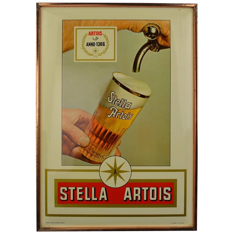 1971 Belgian Beer Sign for Stella Artois at 1stDibs