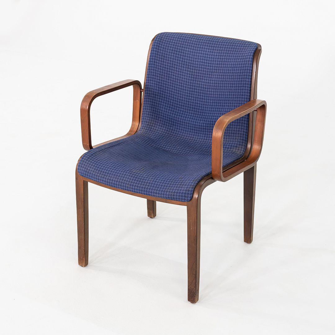 1971 Bill Stephens per Knoll Sedia da pranzo serie 1300 in tessuto blu e noce In condizioni buone in vendita a Philadelphia, PA