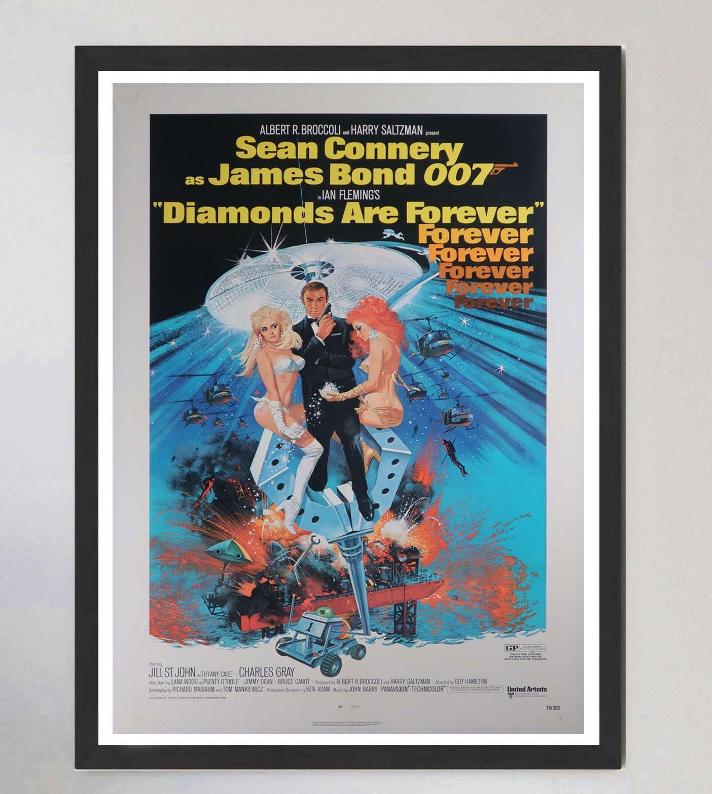 Fine XX secolo 1971 Diamonds are Forever Poster originale d'epoca in vendita