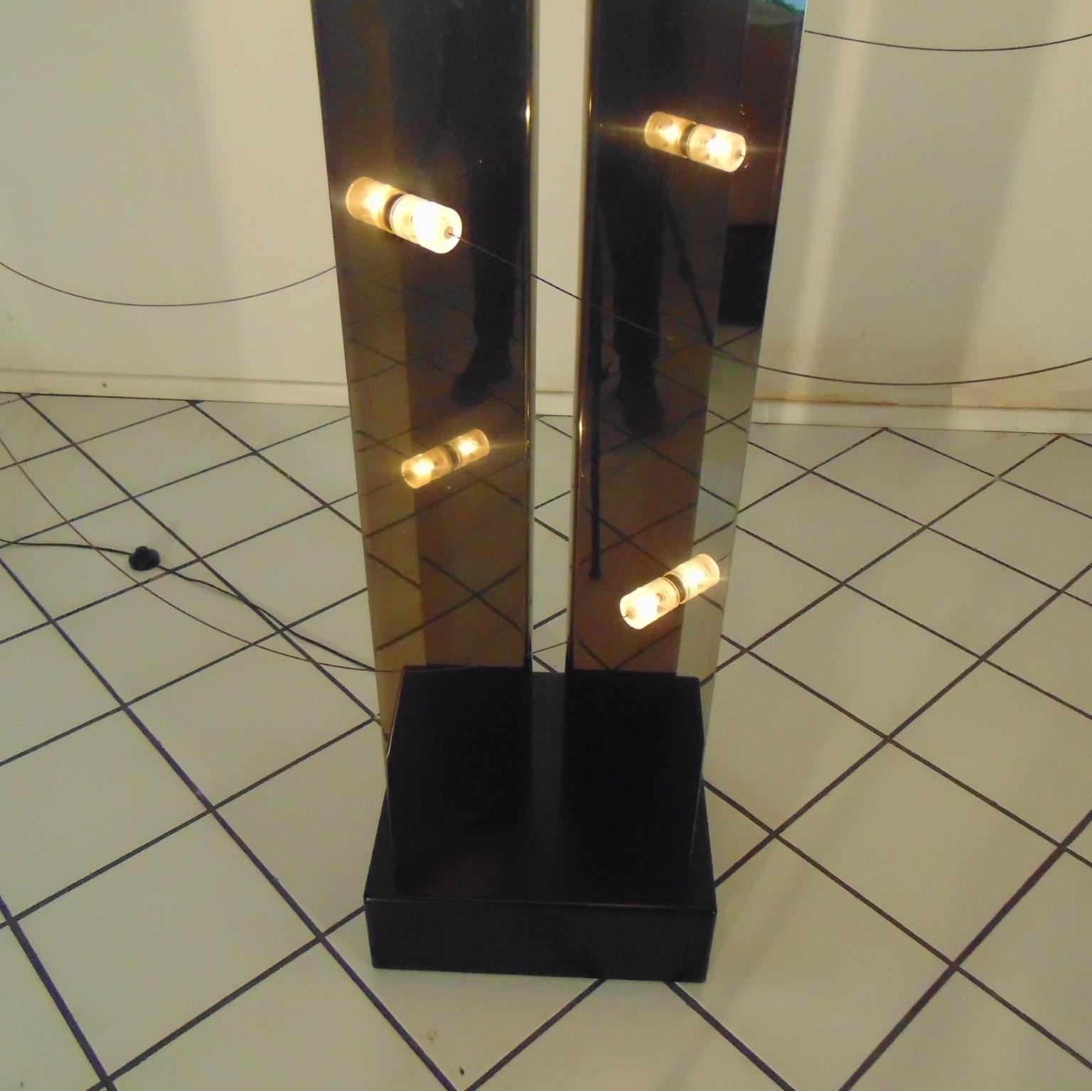 1971 Floor Lamp Gruppo A.R.D.I.T.I. Chromed Steel, Magnets, Sormani Nucleo Italy In Excellent Condition In Arosio, IT