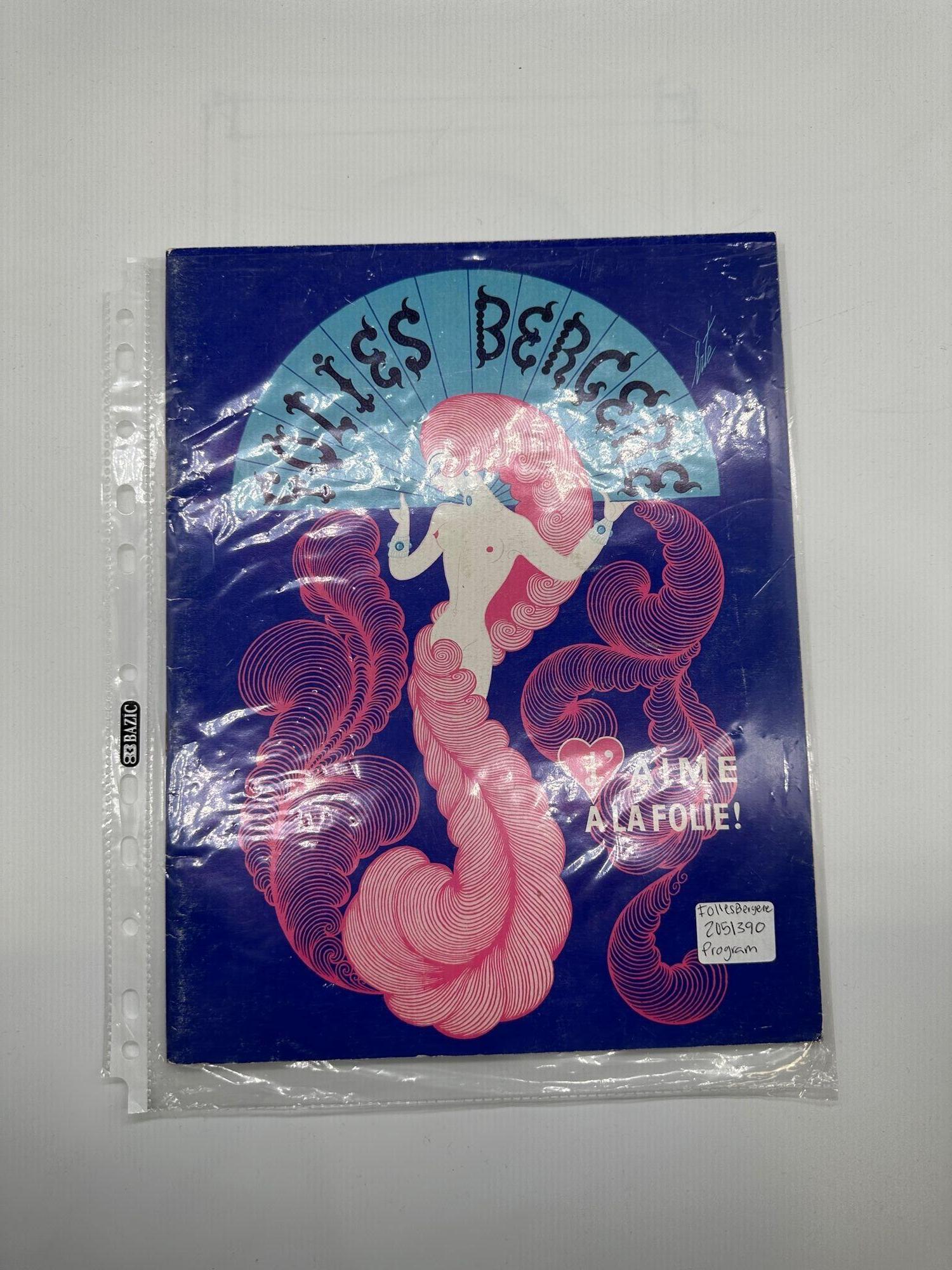 European 1971 Folies Bergère Starring Hélène Martini Vintage Cabaret Pamphlet by Erté For Sale