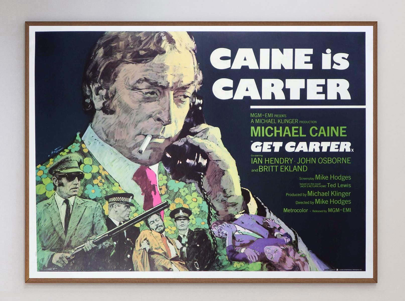 Late 20th Century 1971 Get Carter Original Vintage Poster For Sale