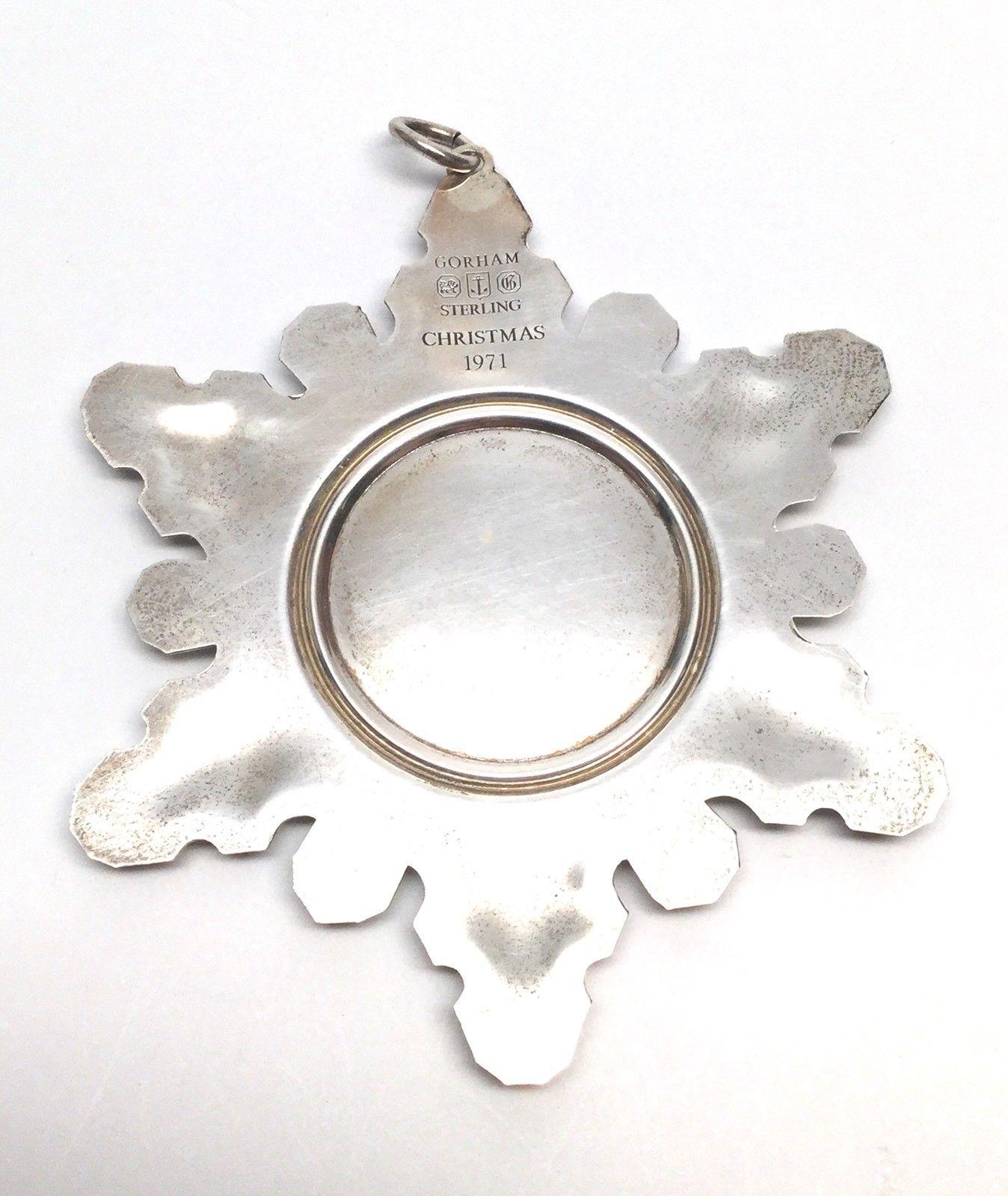 American 1971 Gorham Sterling Silver Christmas Ornament