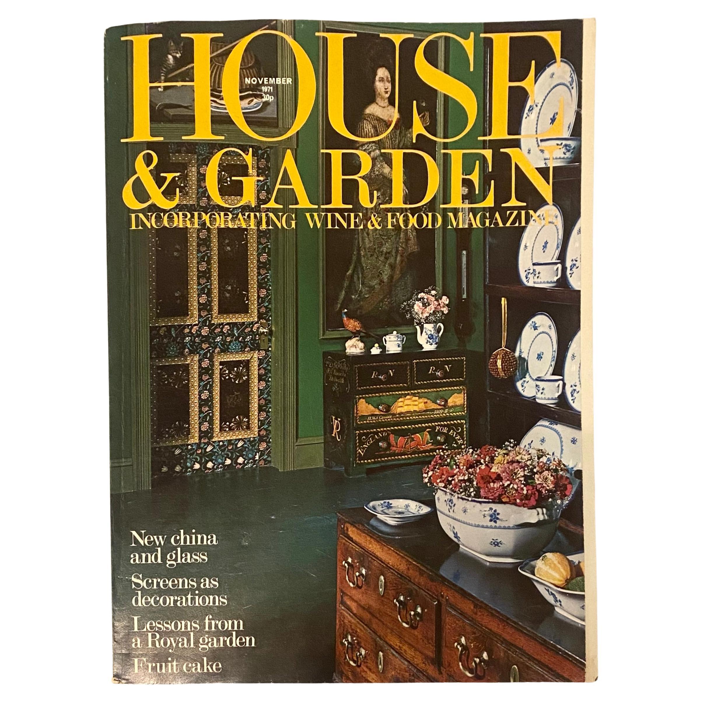 1971 House 
Garden Magazine The Blue Gloucester British di Oliver Sullivan in vendita
