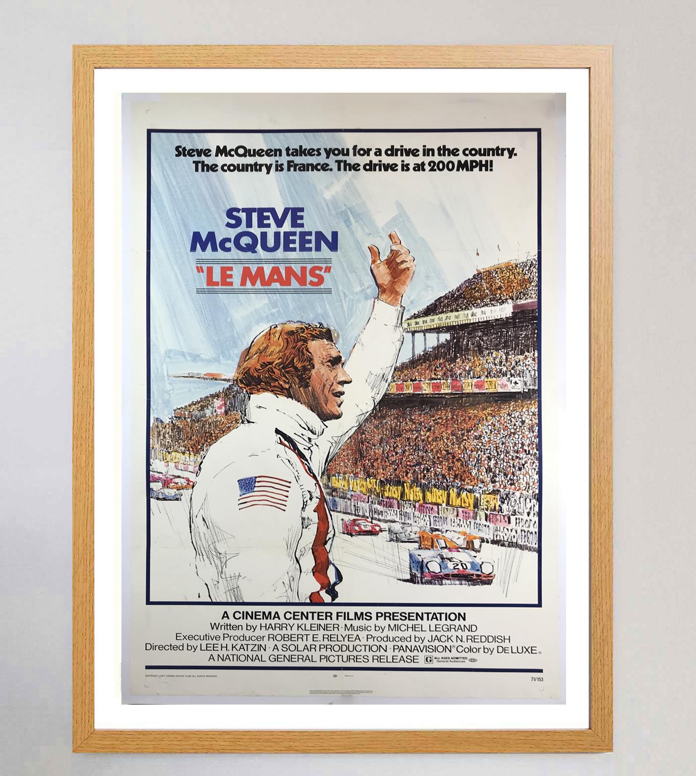 American 1971 Le Mans Original Vintage Poster For Sale