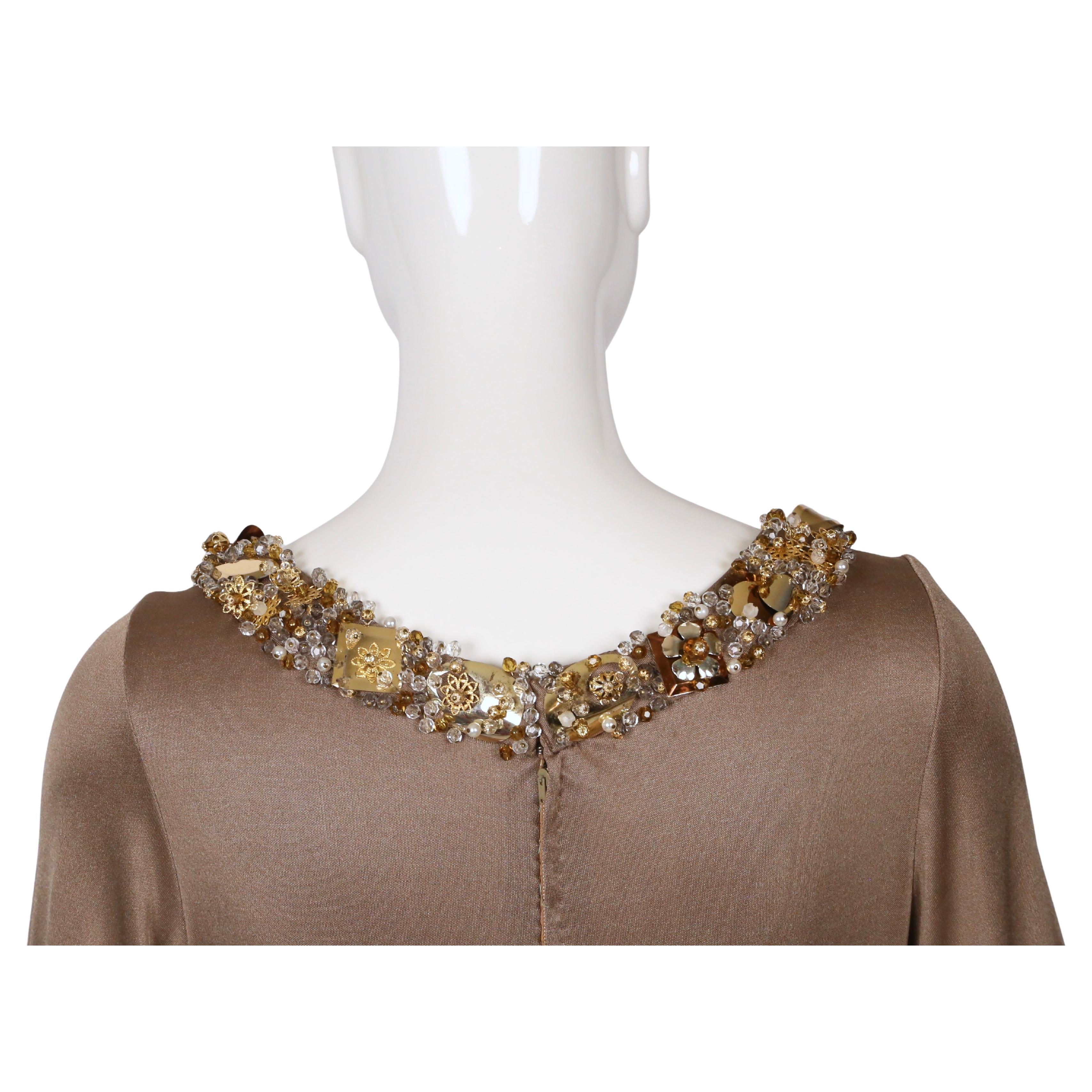 1971 LORIS AZZARO Kleid mit Perlenstickerei im Angebot 5